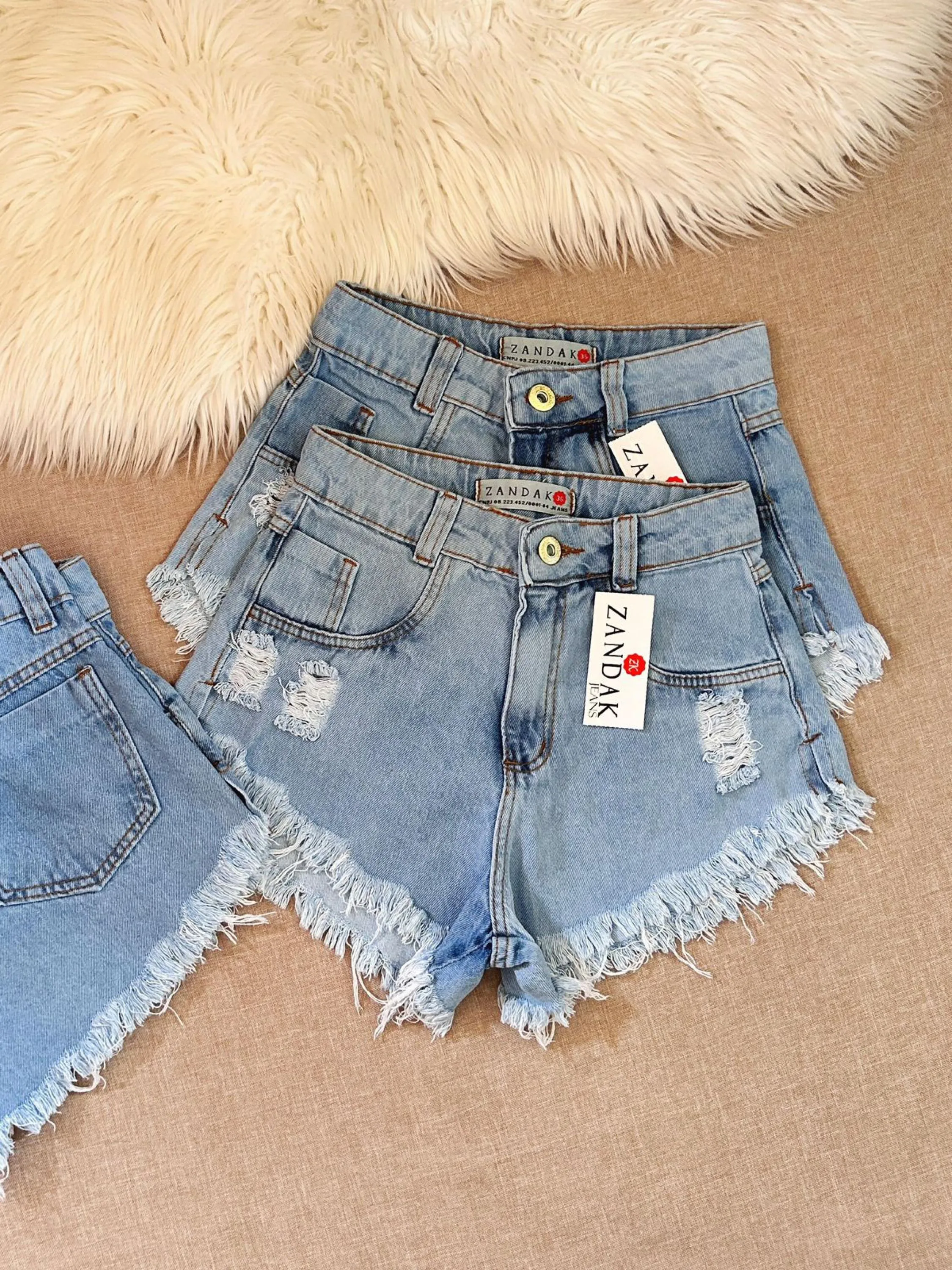 Short jeans clara barra desfiado (SH25)