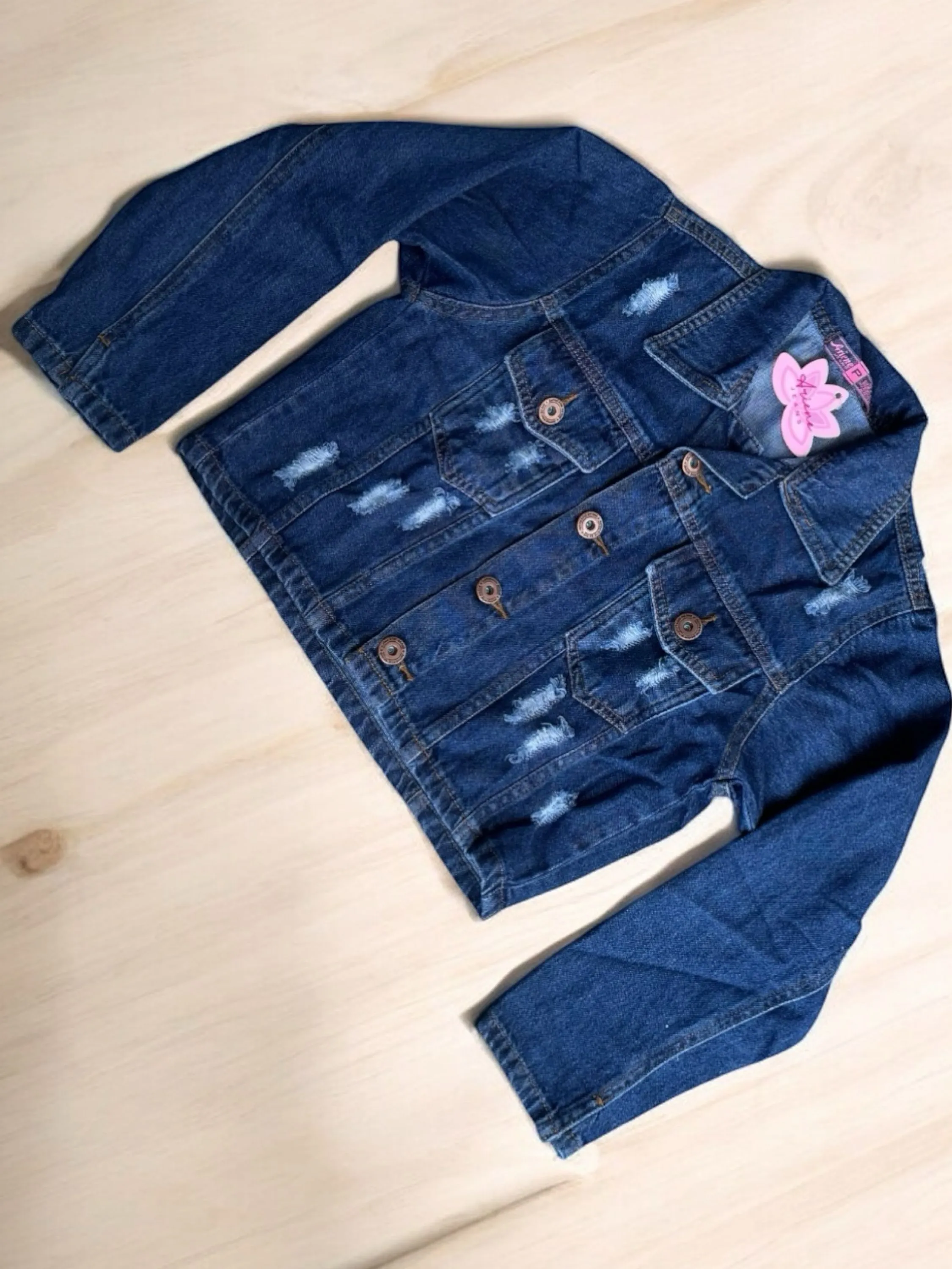 Jaqueta jeans feminina escura