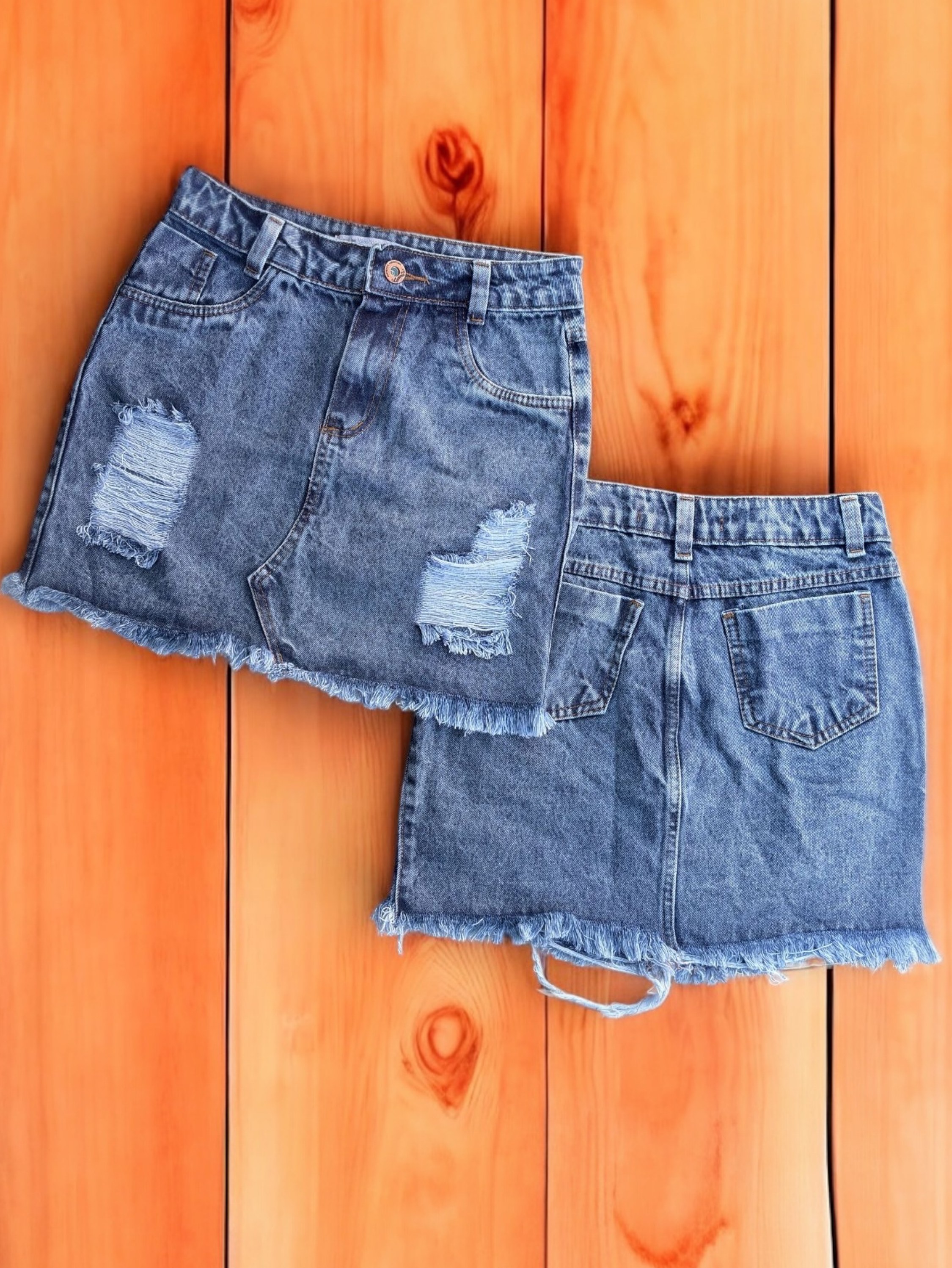 Saia jeans feminina Clara