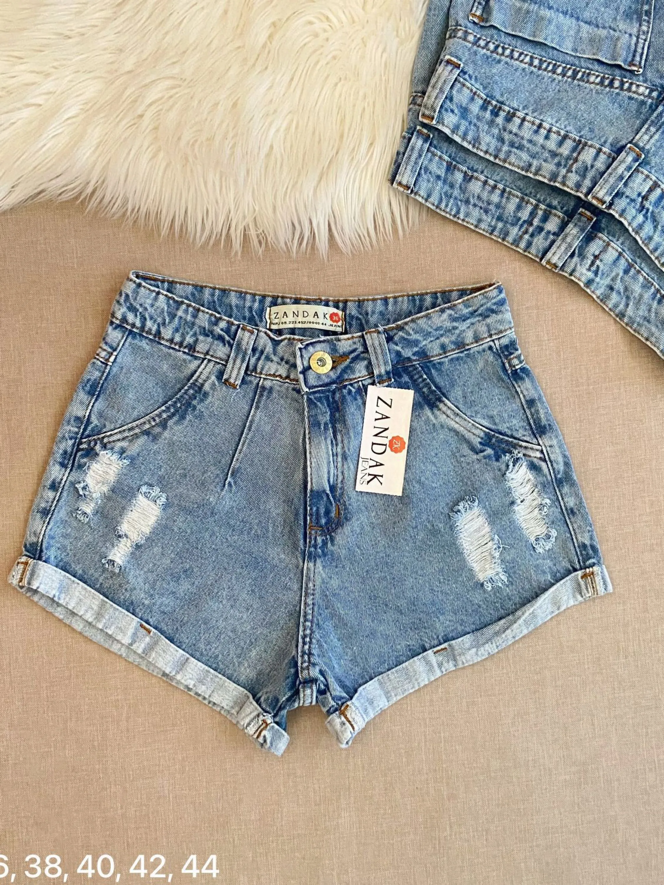 Short clara barra dobrado (SH37)