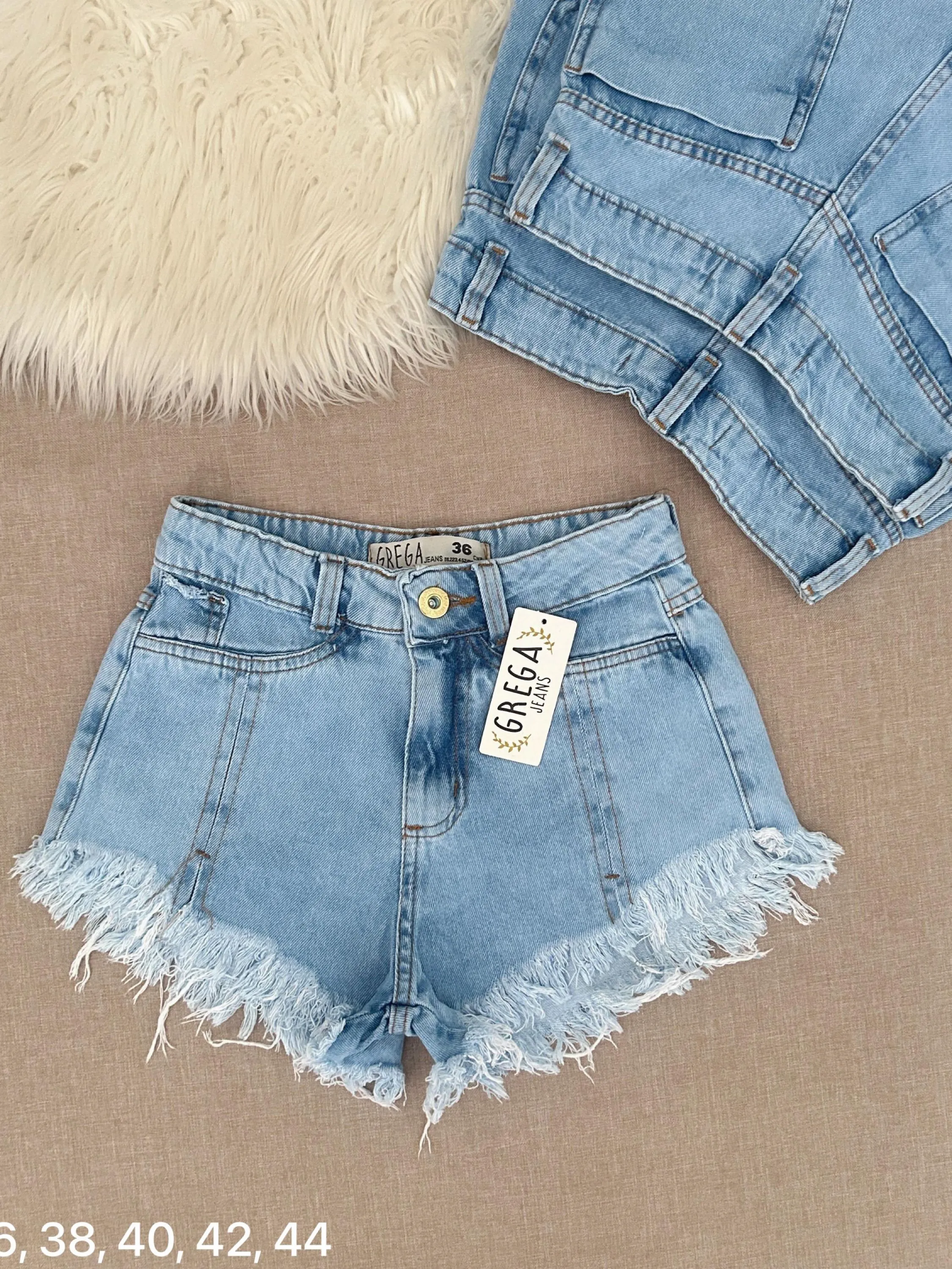 Short jeans clara lisa costura no meio (SH56)