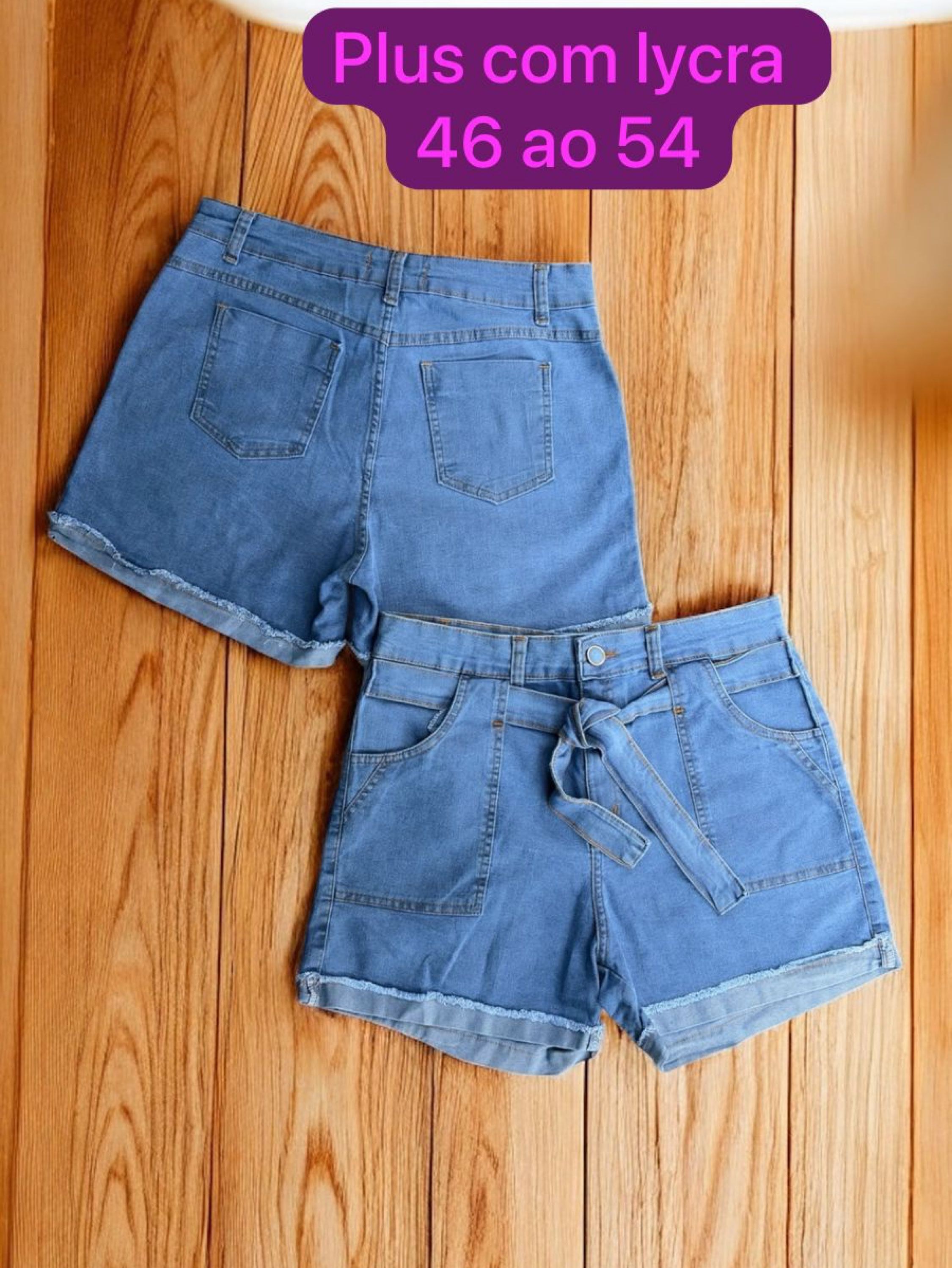 Short plus feminina com lycra 46 ao 54