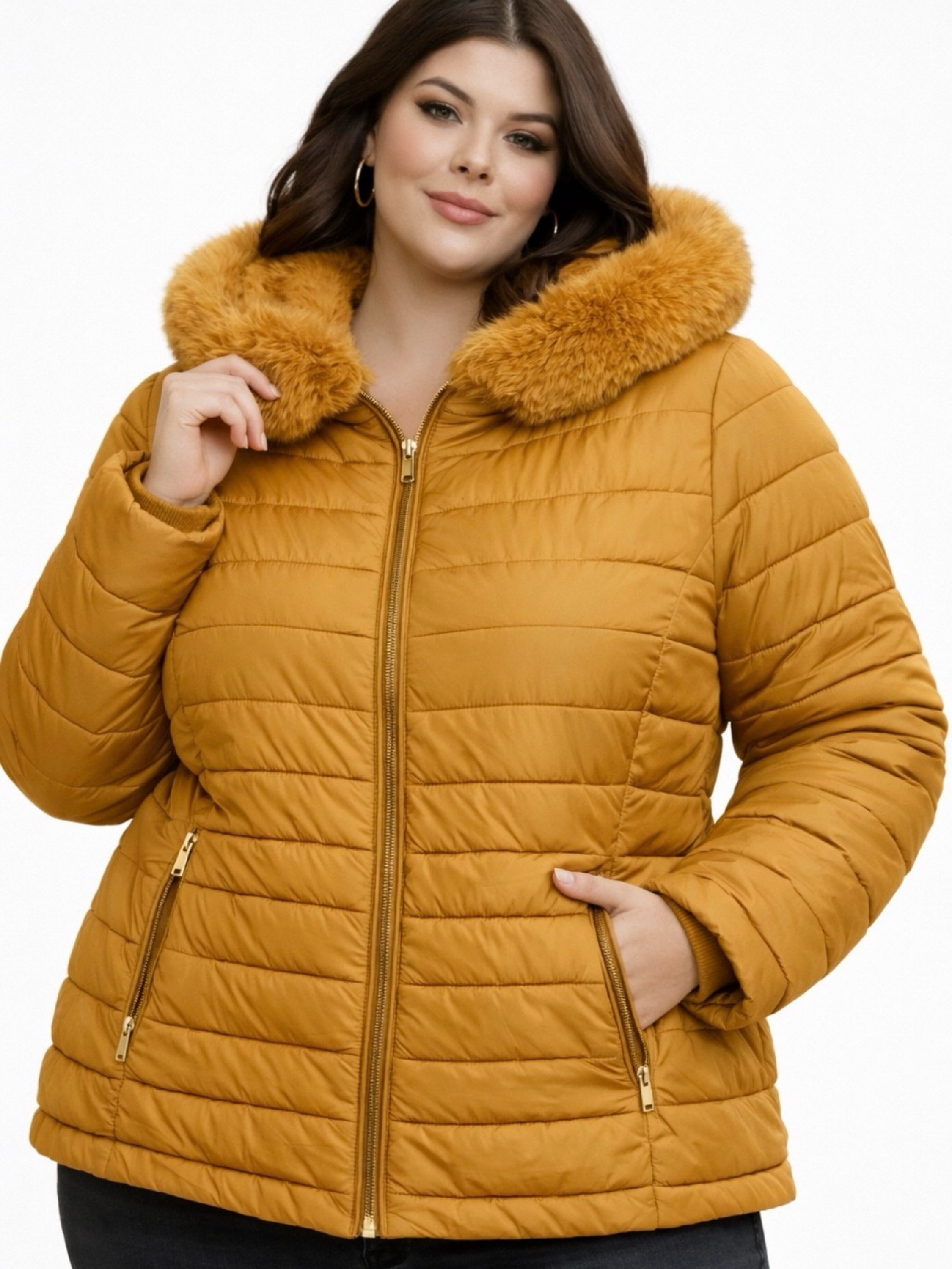 Jaqueta gominho forrada feminina plus size