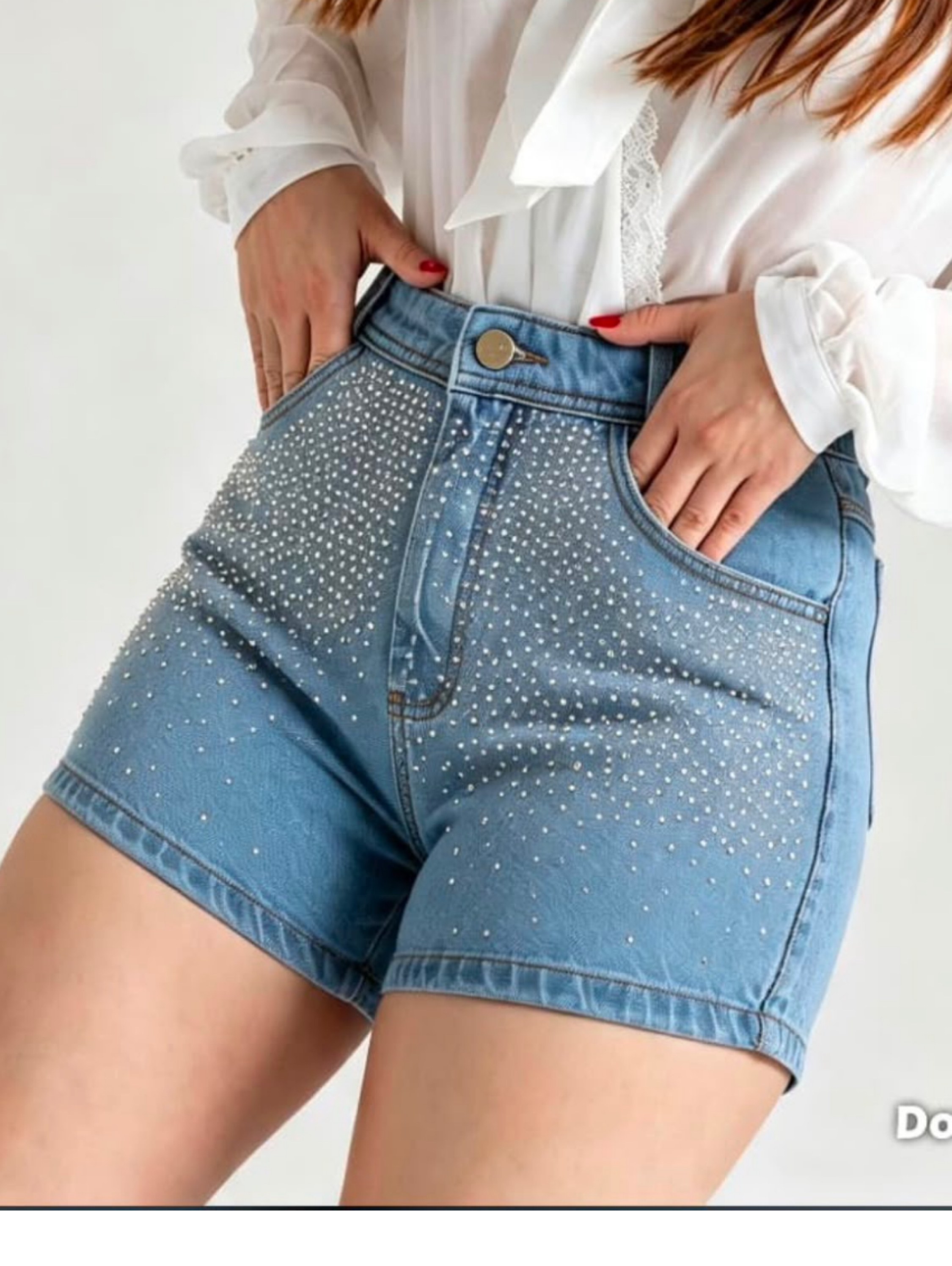 Shorts 100% Jeans com Brilho