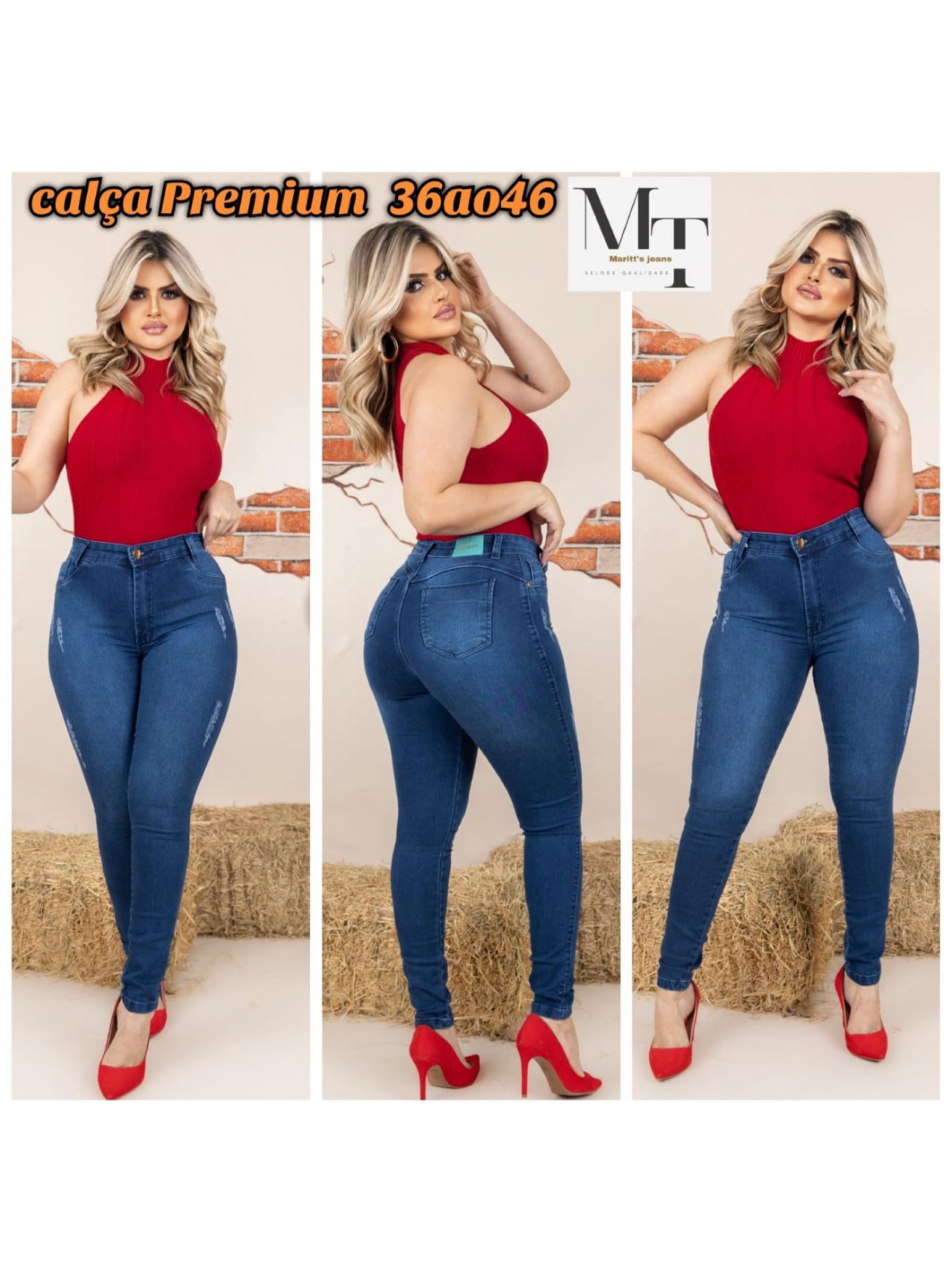 Calça Skinny com puídos