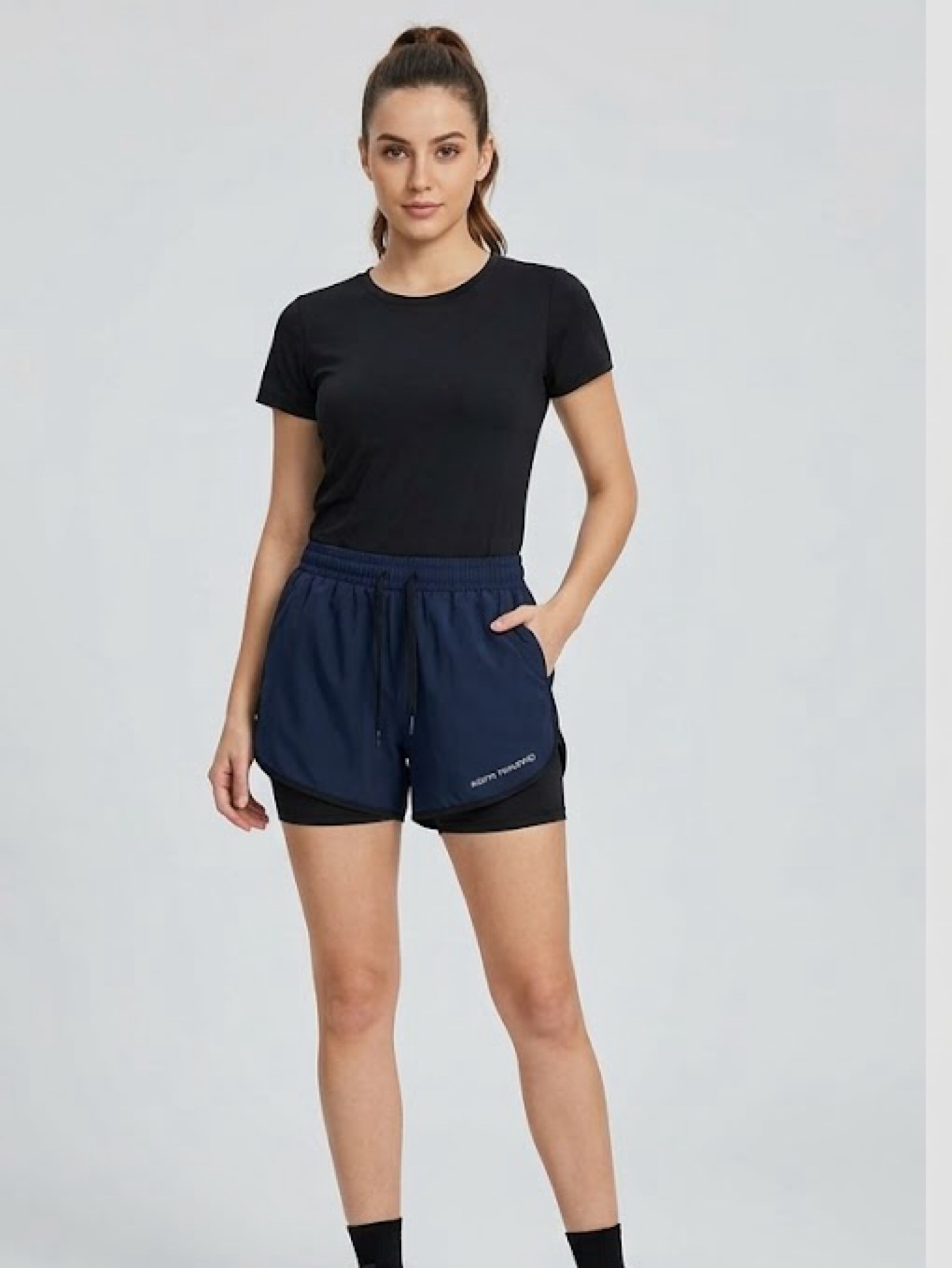 Shorts Duplo Academia Feminino