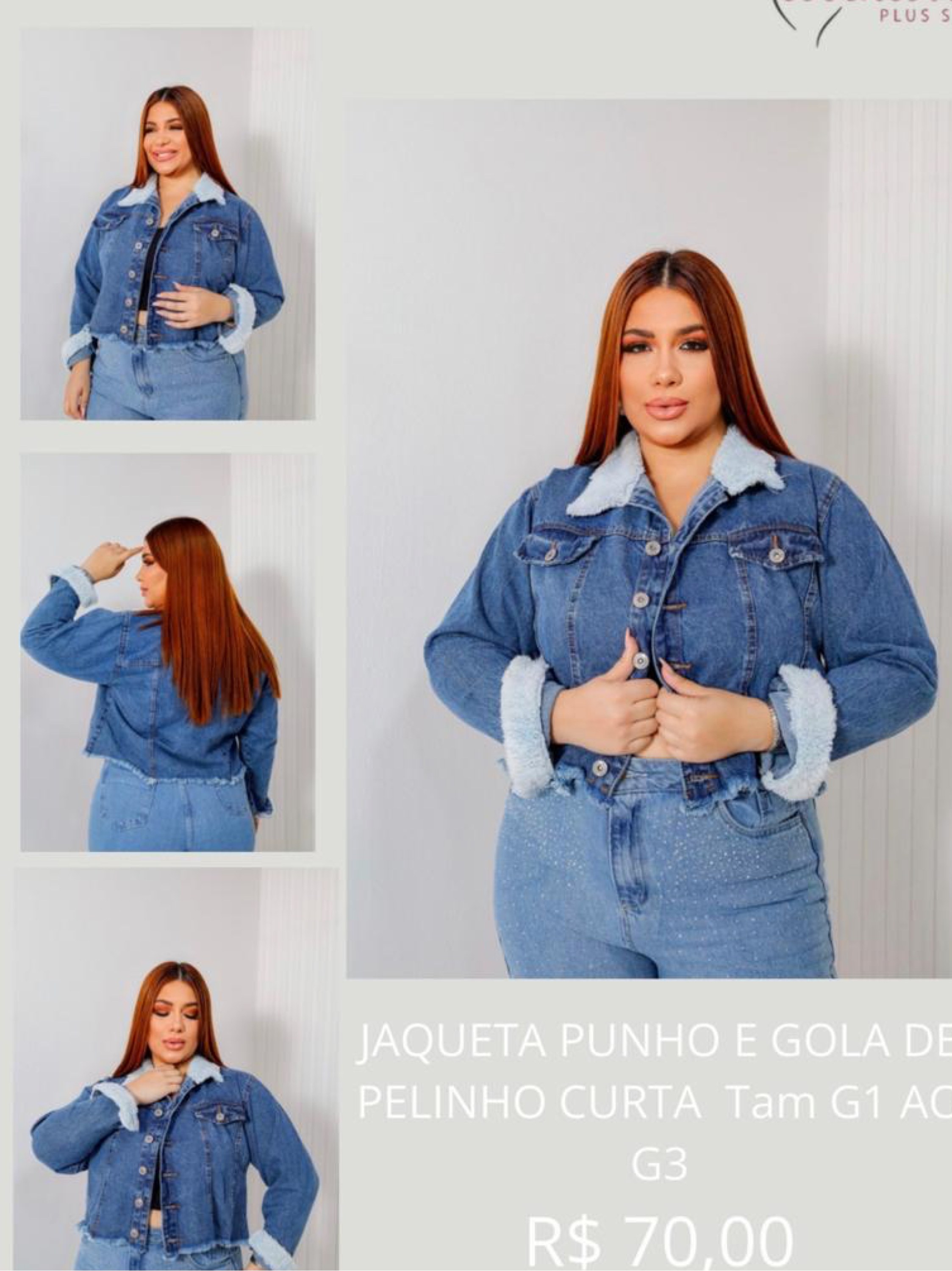 Jaqueta Gola e Punho de Pelinho Plus