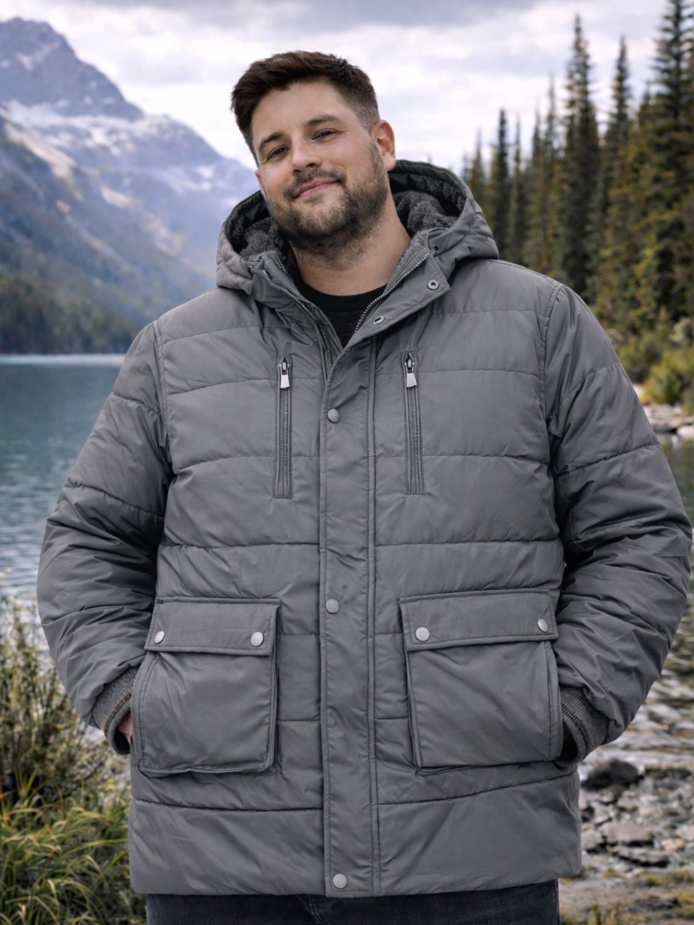 Bobojaco forrada masculino plus size