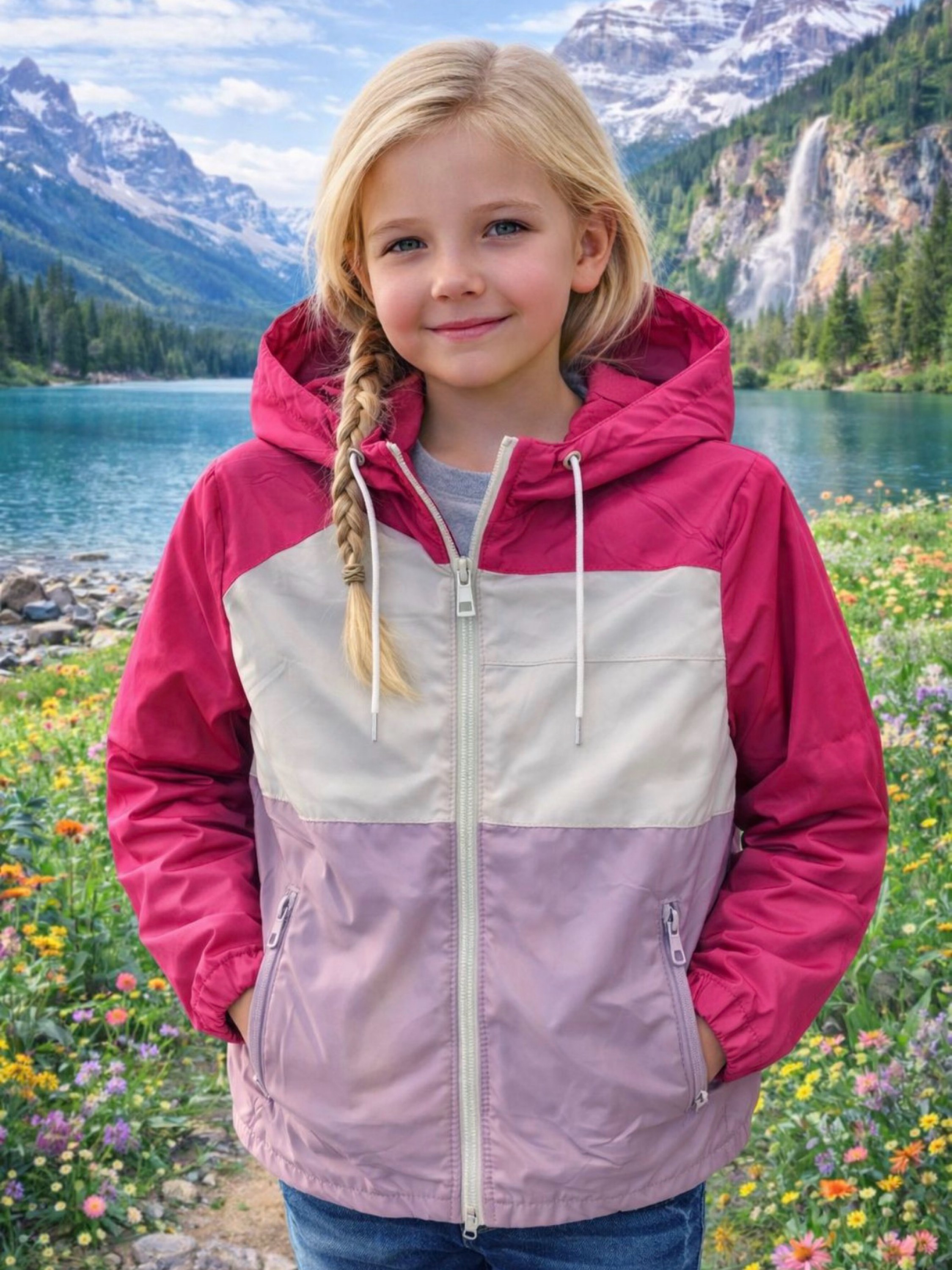 Jaqueta corta vento infantil menina