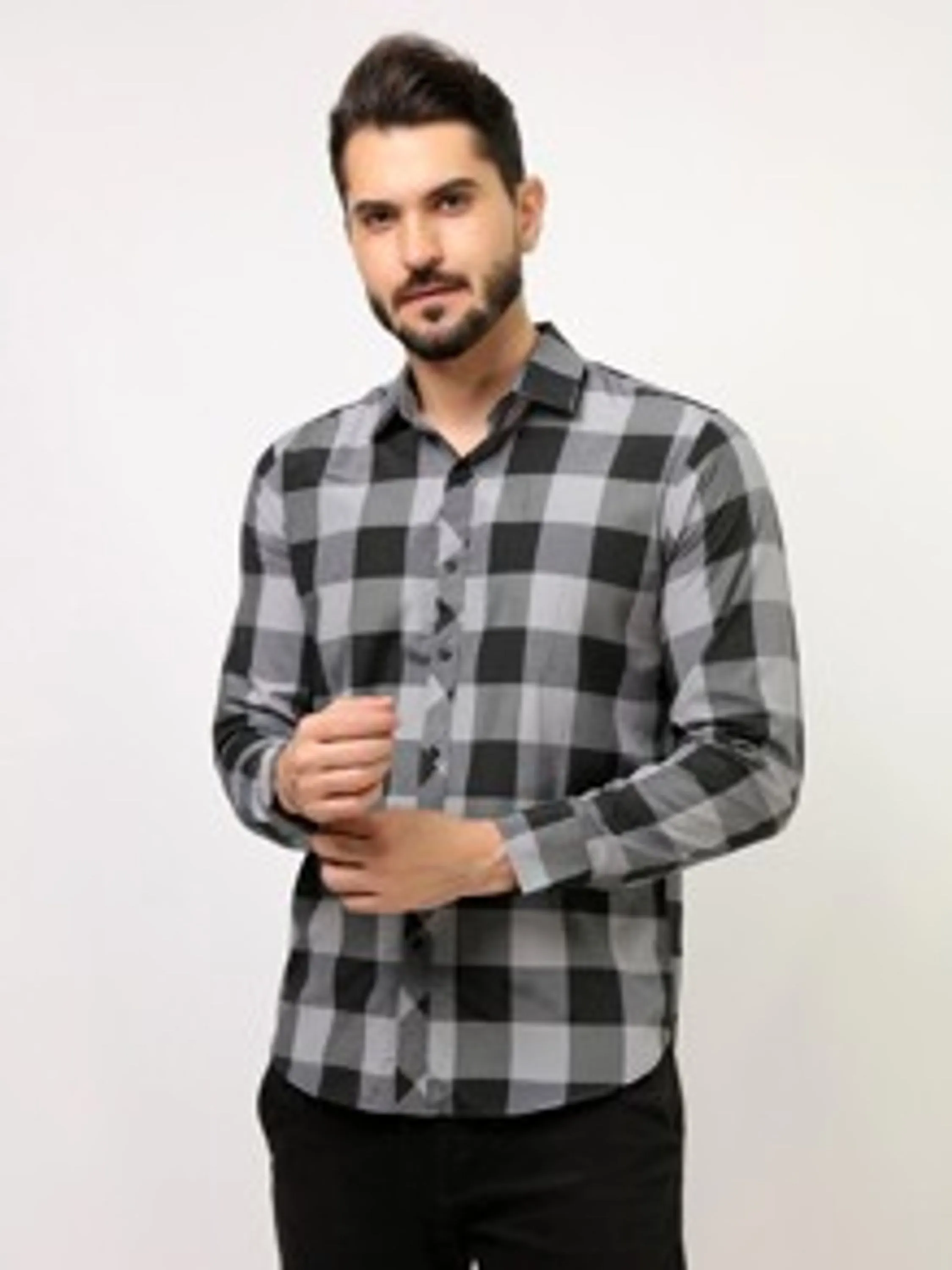 camisa social  xadrez não amassa passa fácil fabrica china