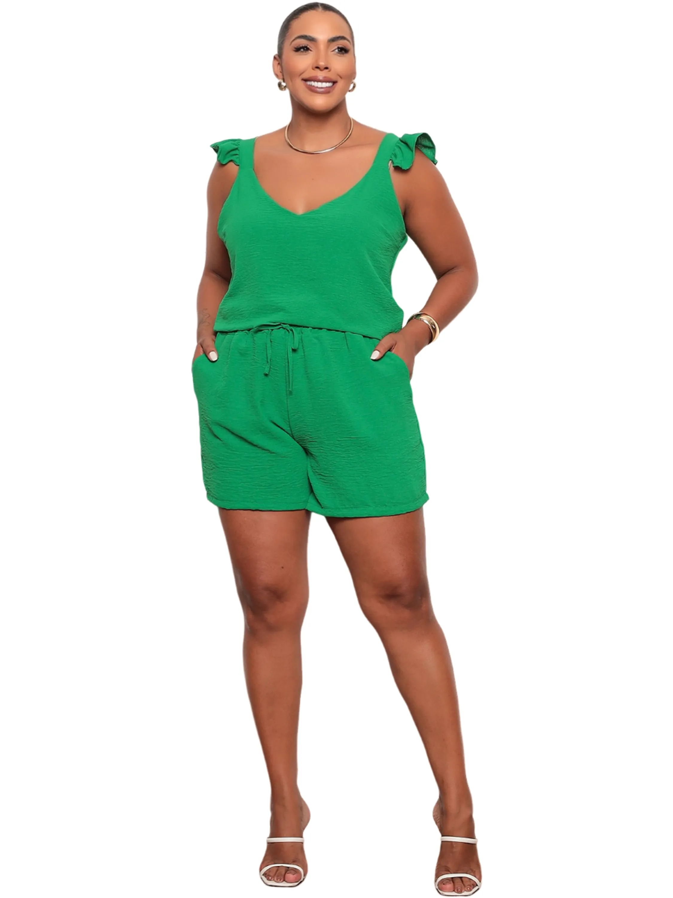 Conjunto Sewing Plus Size Feminina Verao