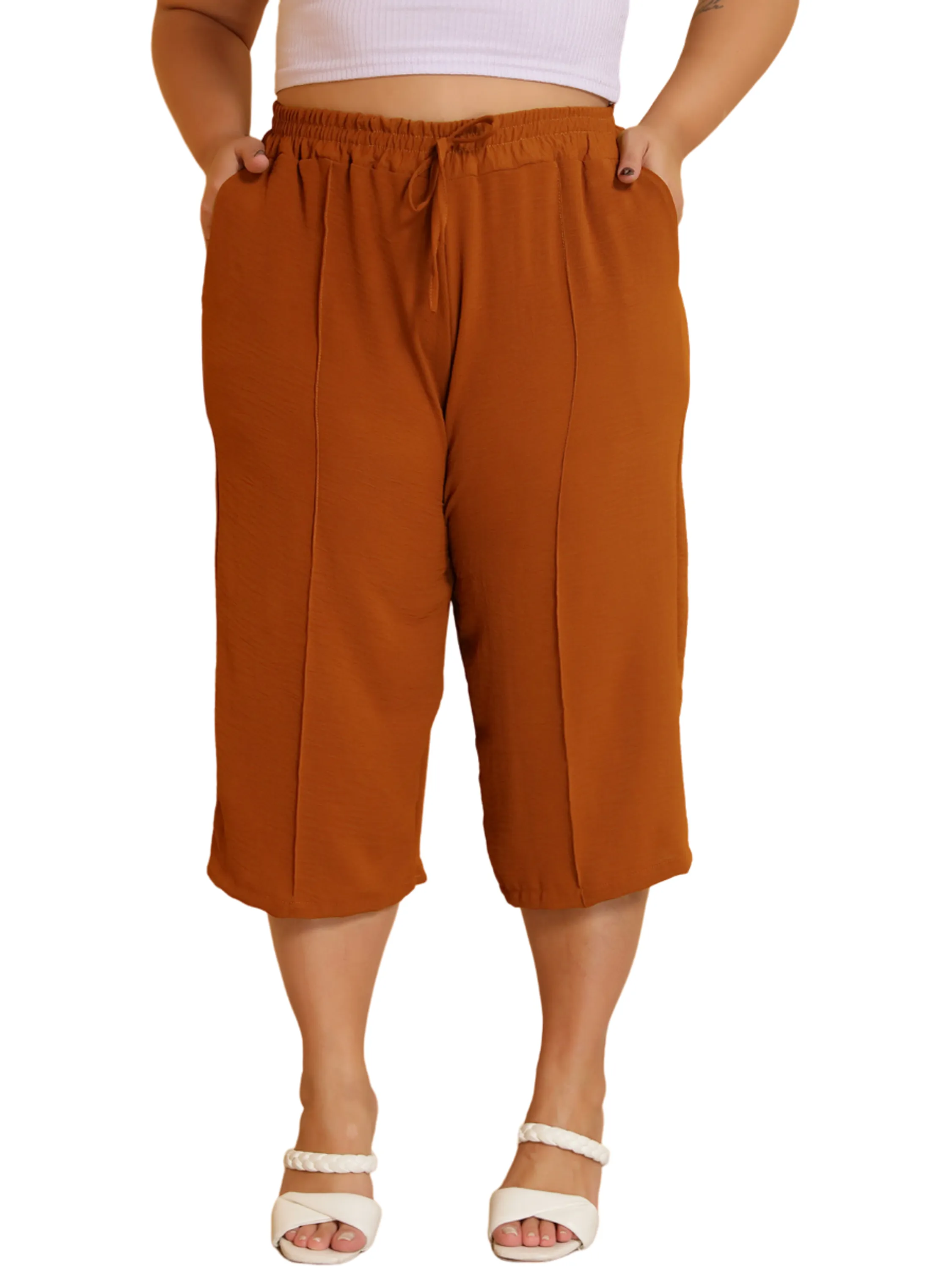 Calça Pantacourt Plus Size Feminina