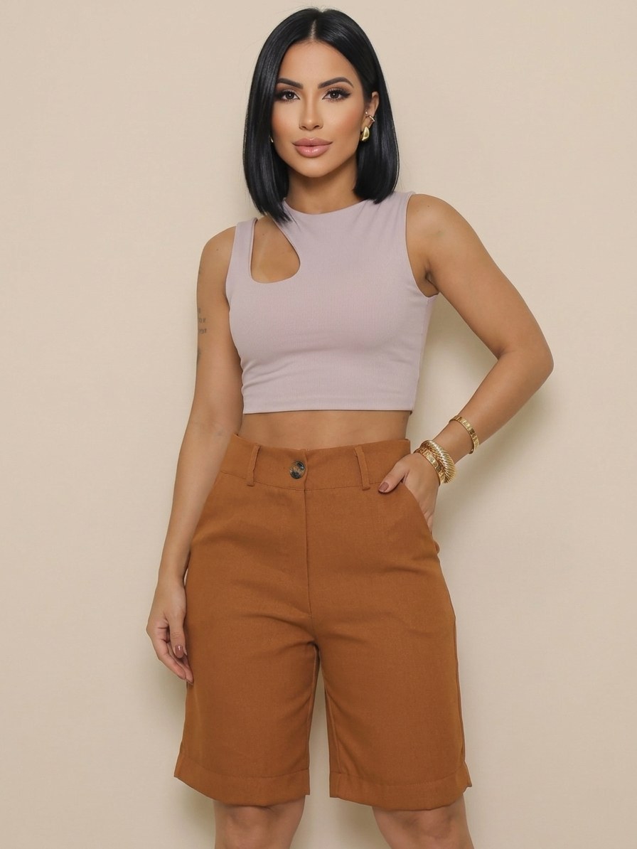 (Bermuda Linho REF 021 Feminina)**