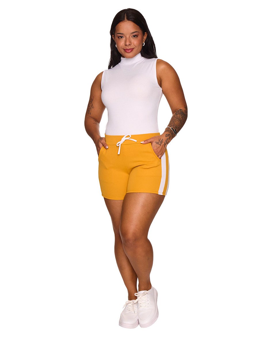 (Kit 3Pcs Short Faixa Feminina)**