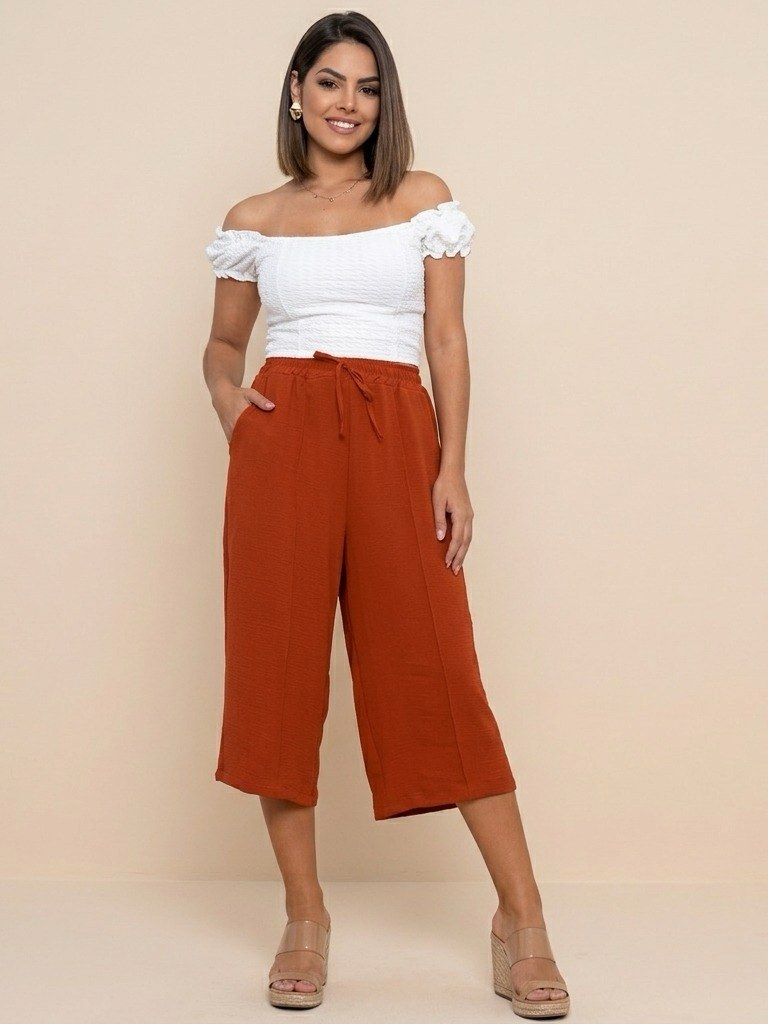 (Calça Pantacourt Feminino)**