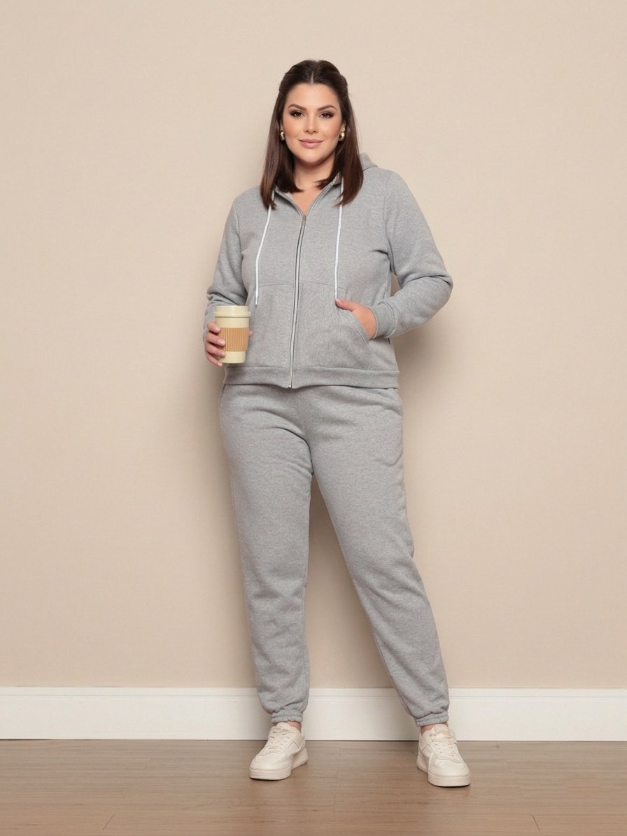 (Conjunto Moletom )Plus Size Feminina**