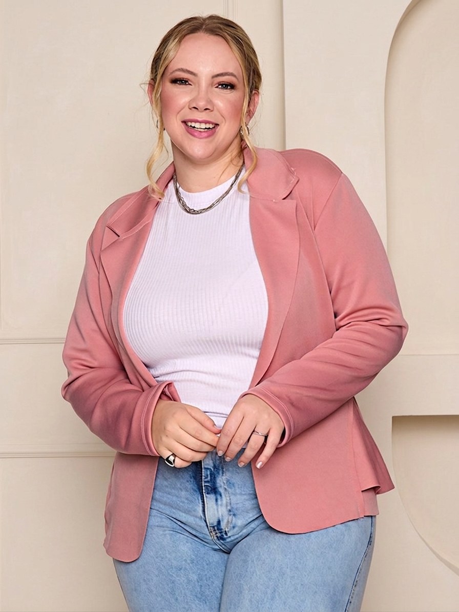(Blazer Curto Plus Size Feminina)**