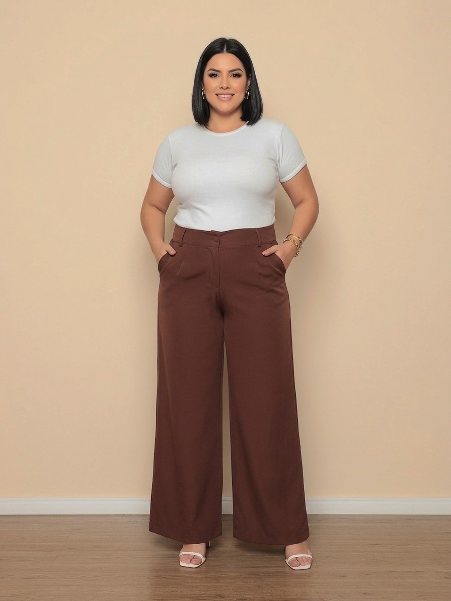 (Calça Alfaiataria Feminina Plus Size)**