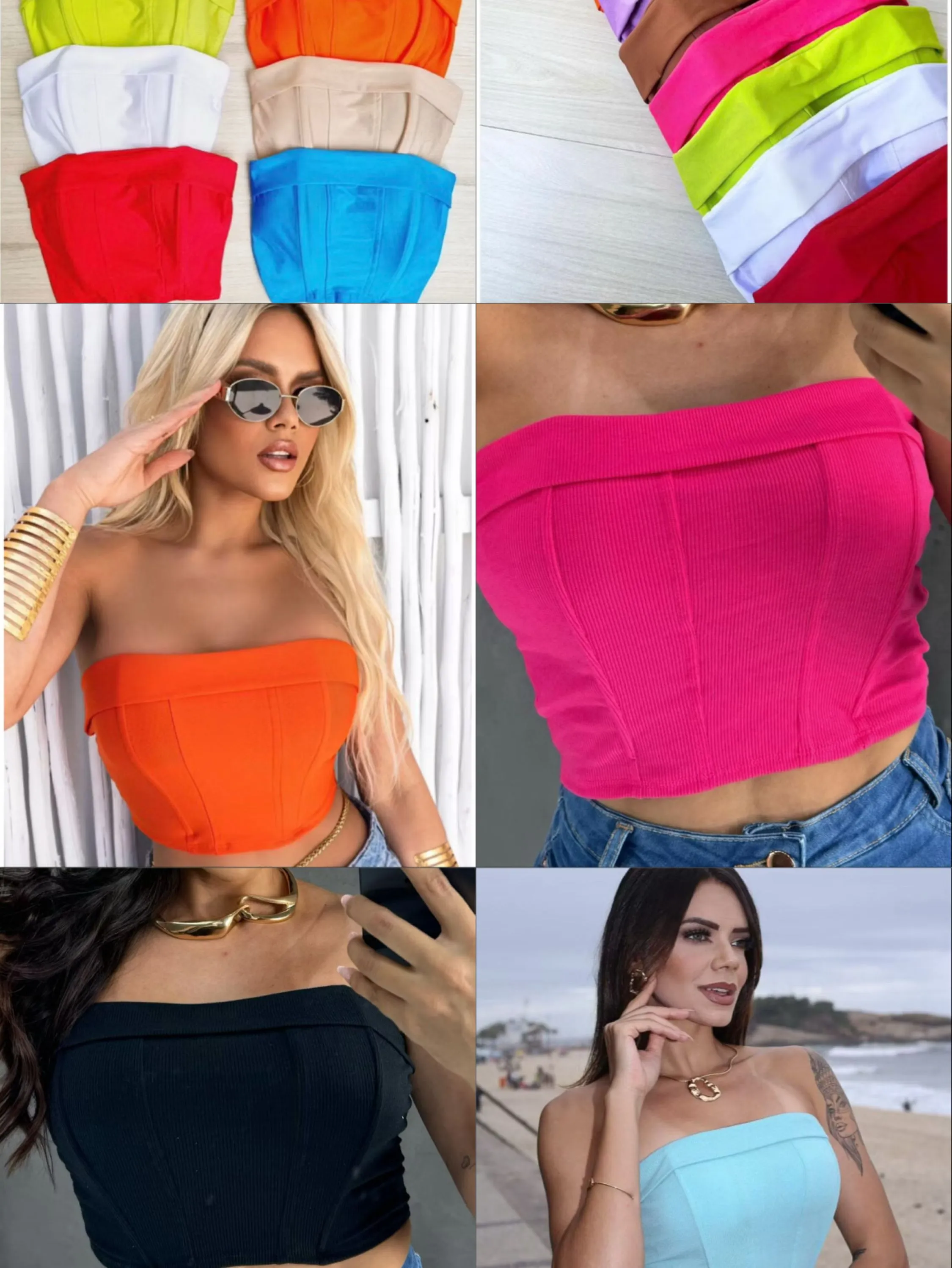Kit 10 top Faixa com Bojo