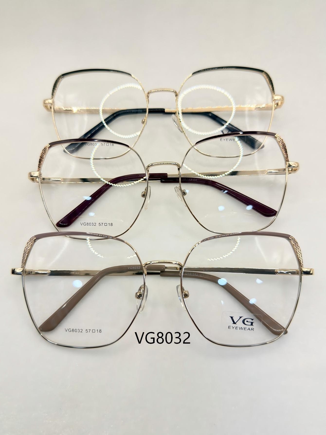 Armacao para oculos metalico feminino-VG8032