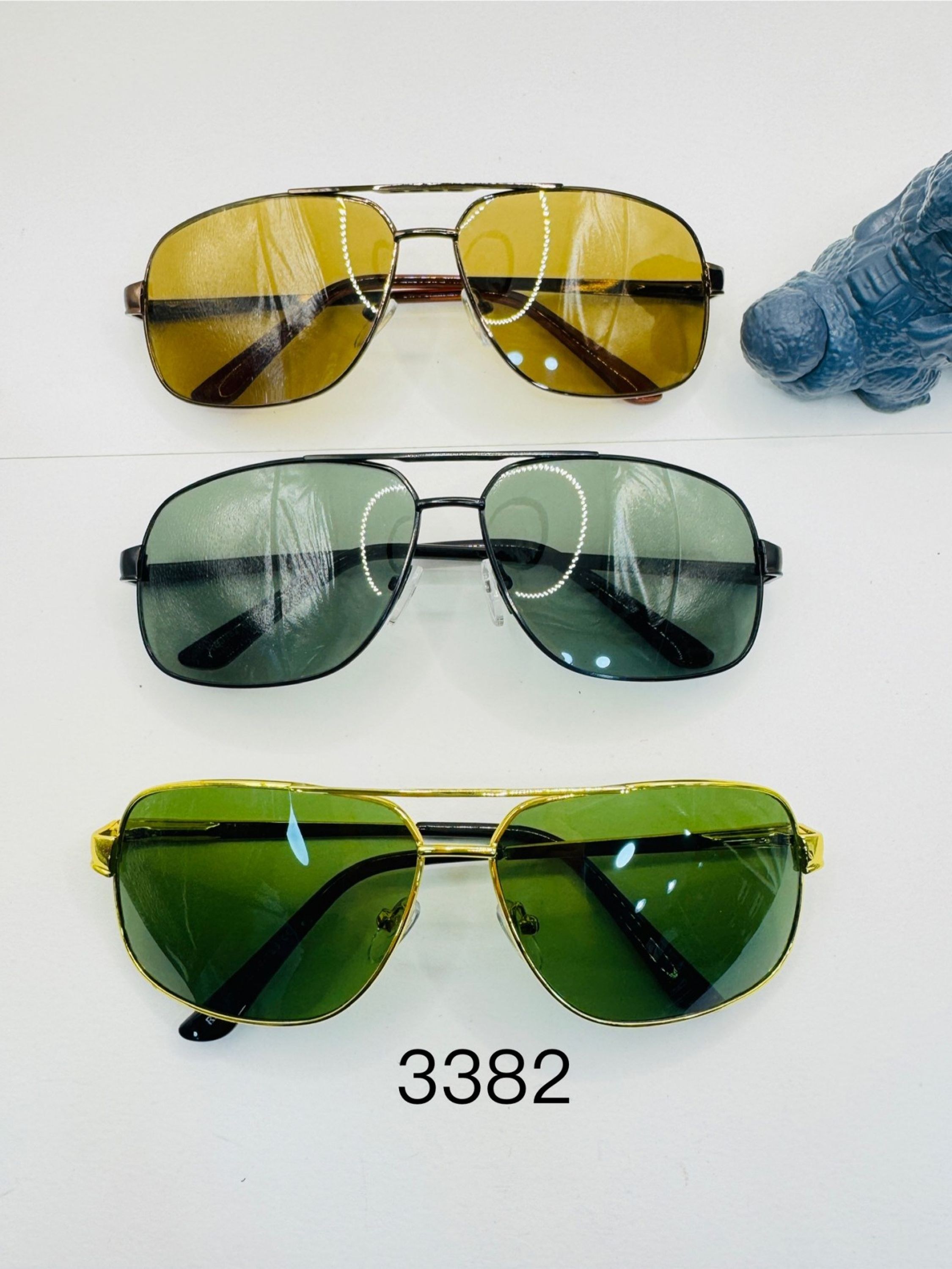 Oculos de sol metalico, Lente de Vidro-3382