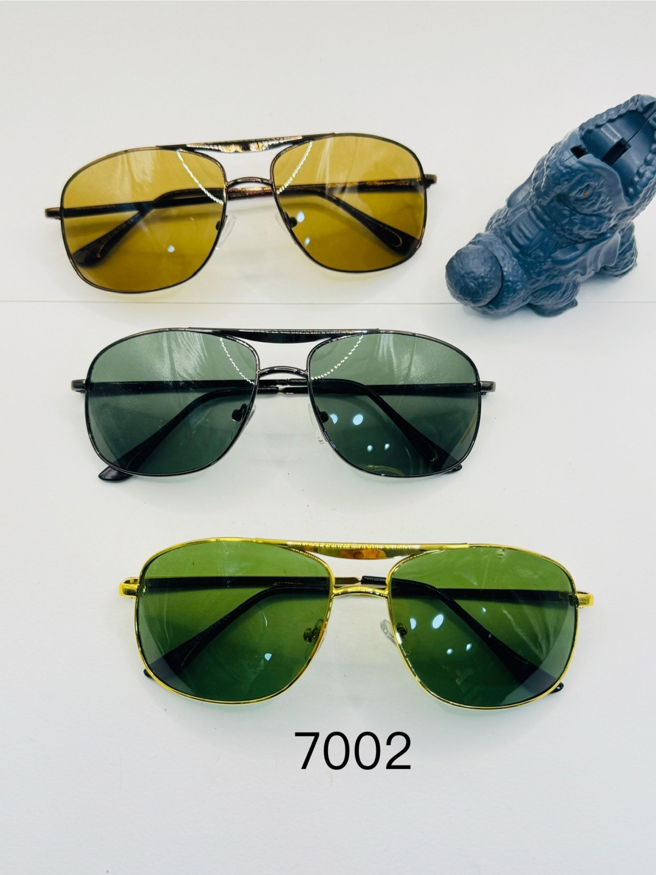 Oculos de sol metalico, Lente de Vidro-7002