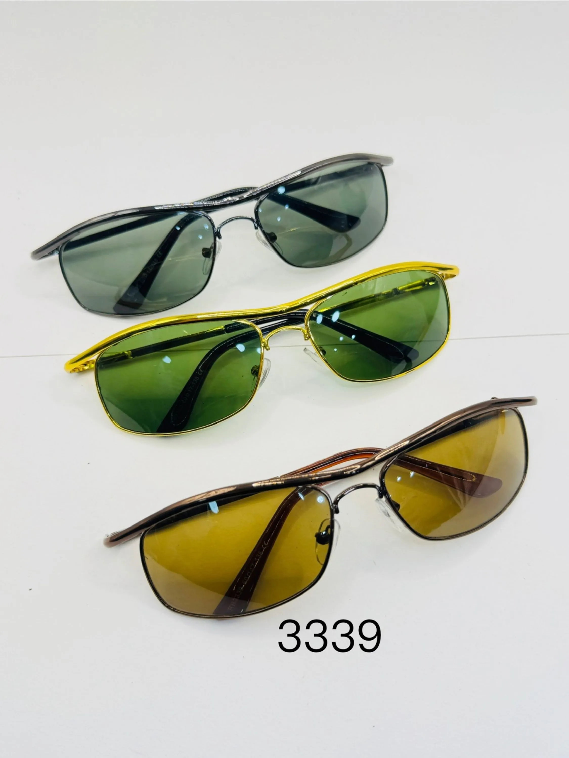 Oculos de sol metalico,Lente de Vidro-3339