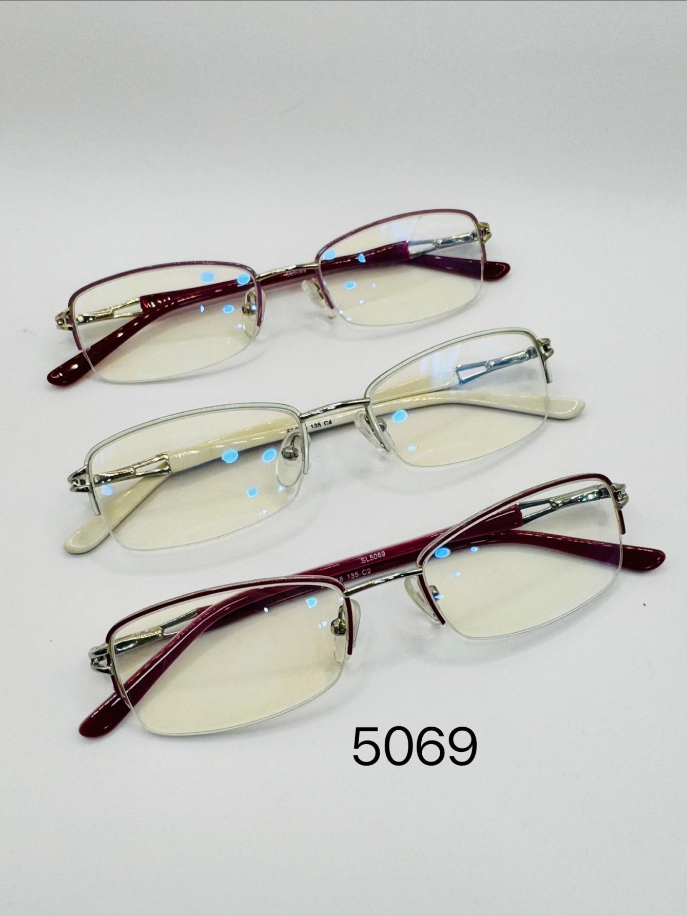 Armacao para oculos metalico ,modelo oval pequeno-SL5069