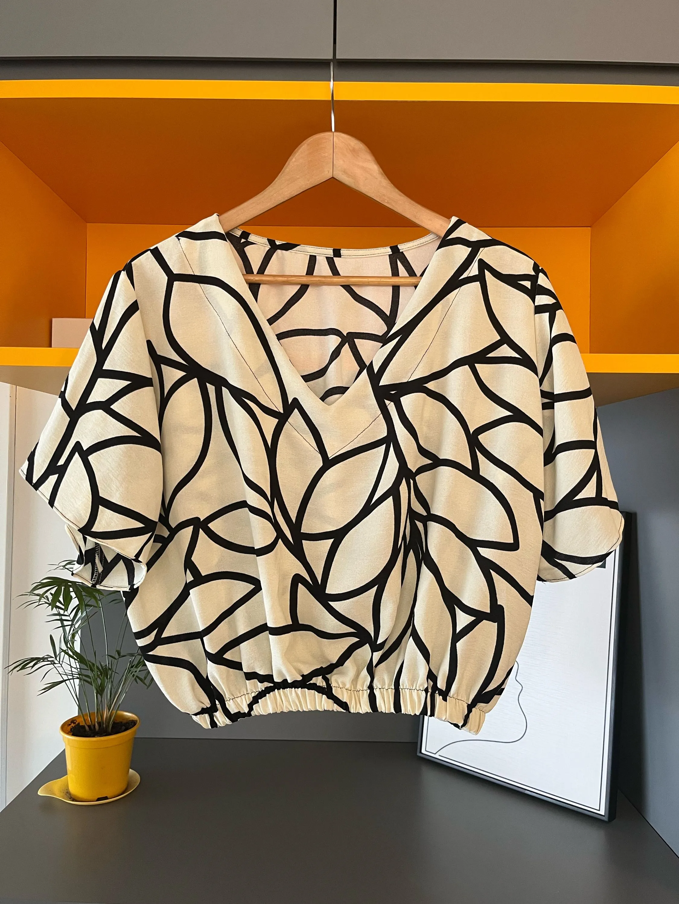 Blus croppde estampa