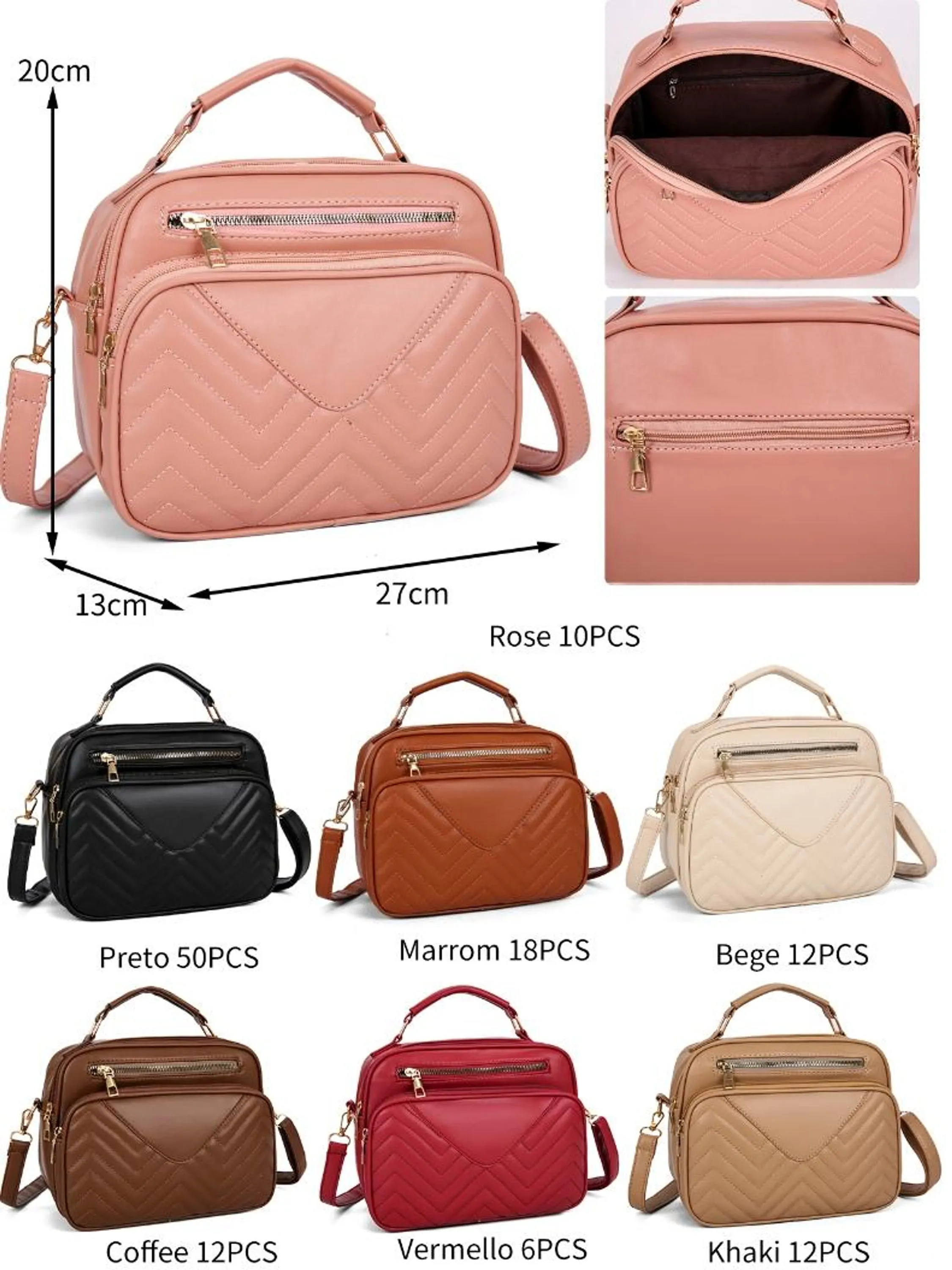 Bolsa feminina transversal V2331