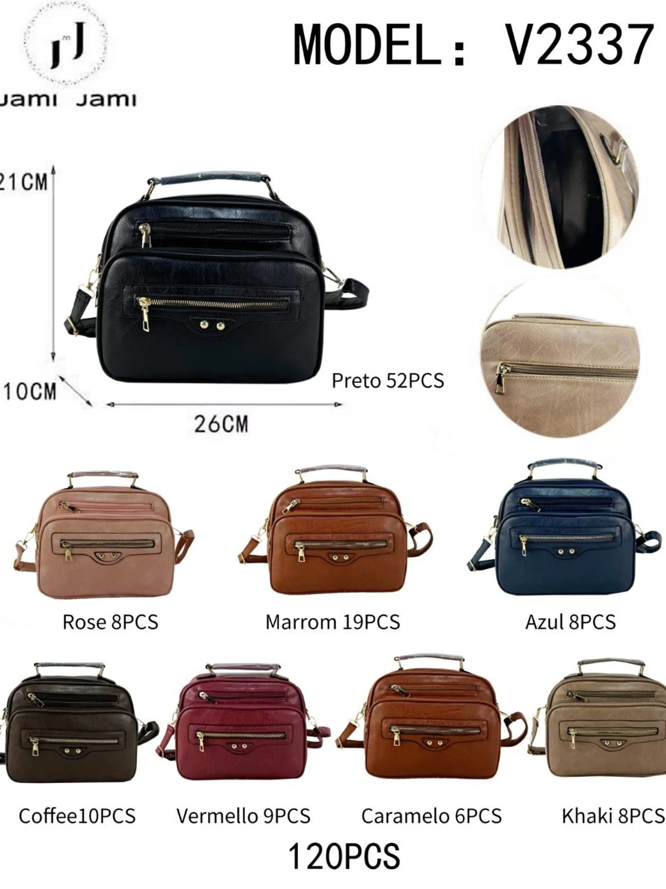 Bolsa feminina transversal V2337