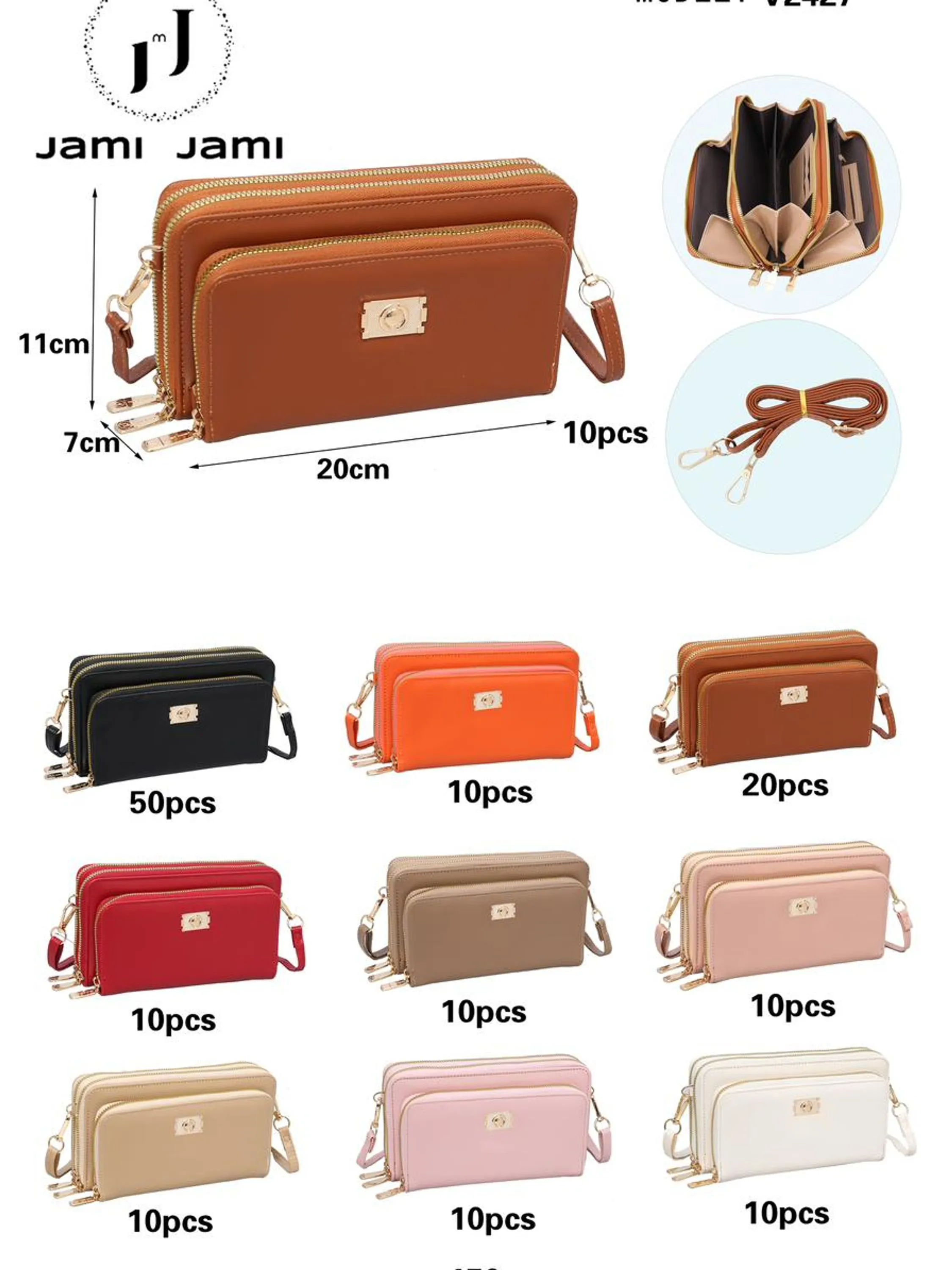 Bolsa feminina transversal V2427