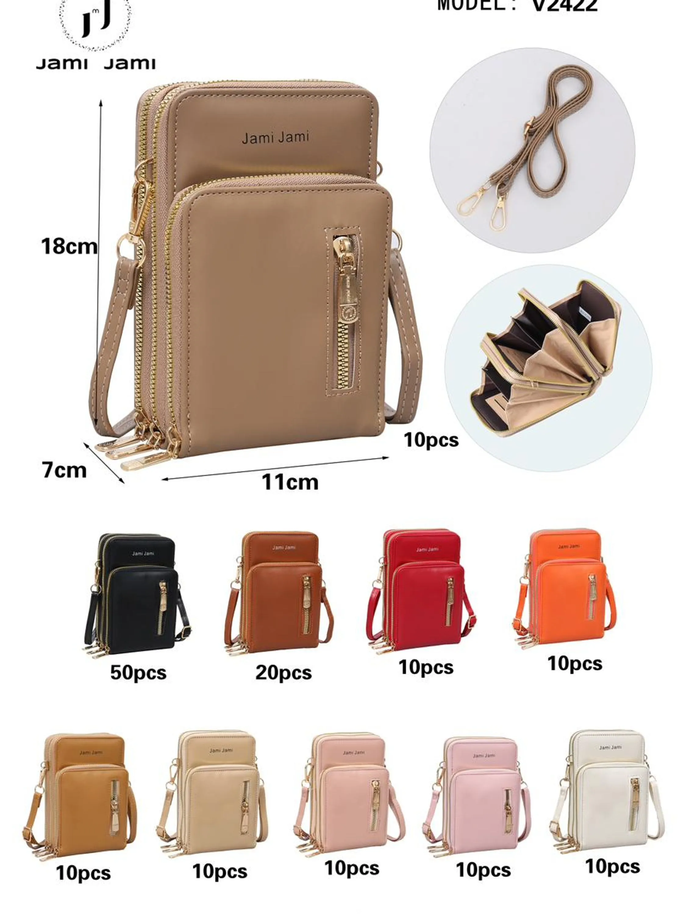 Bolsa feminina transversal V2422