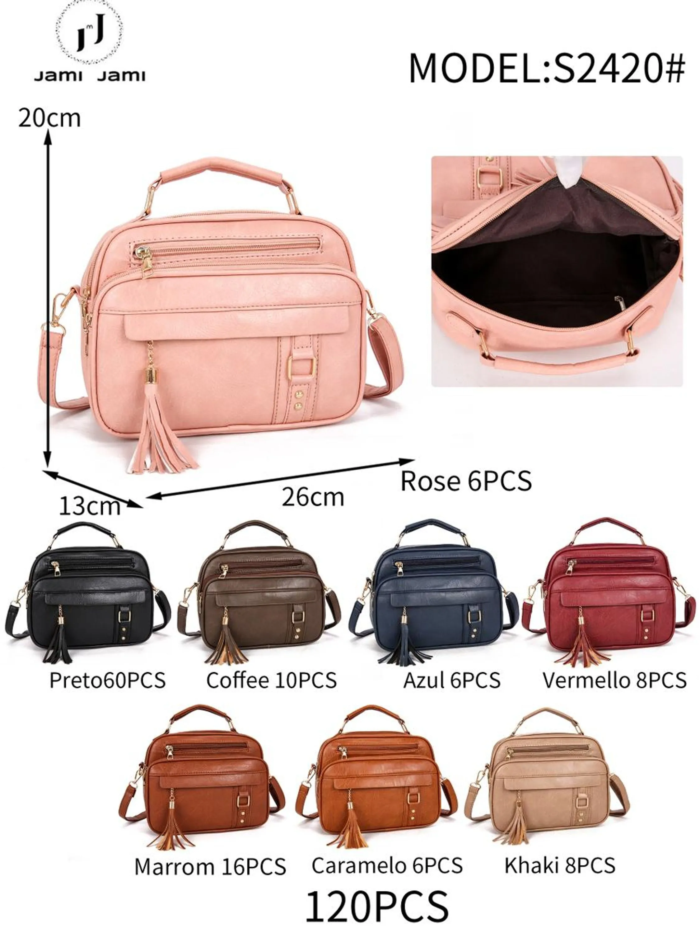 Bolsa feminina transversal S2420