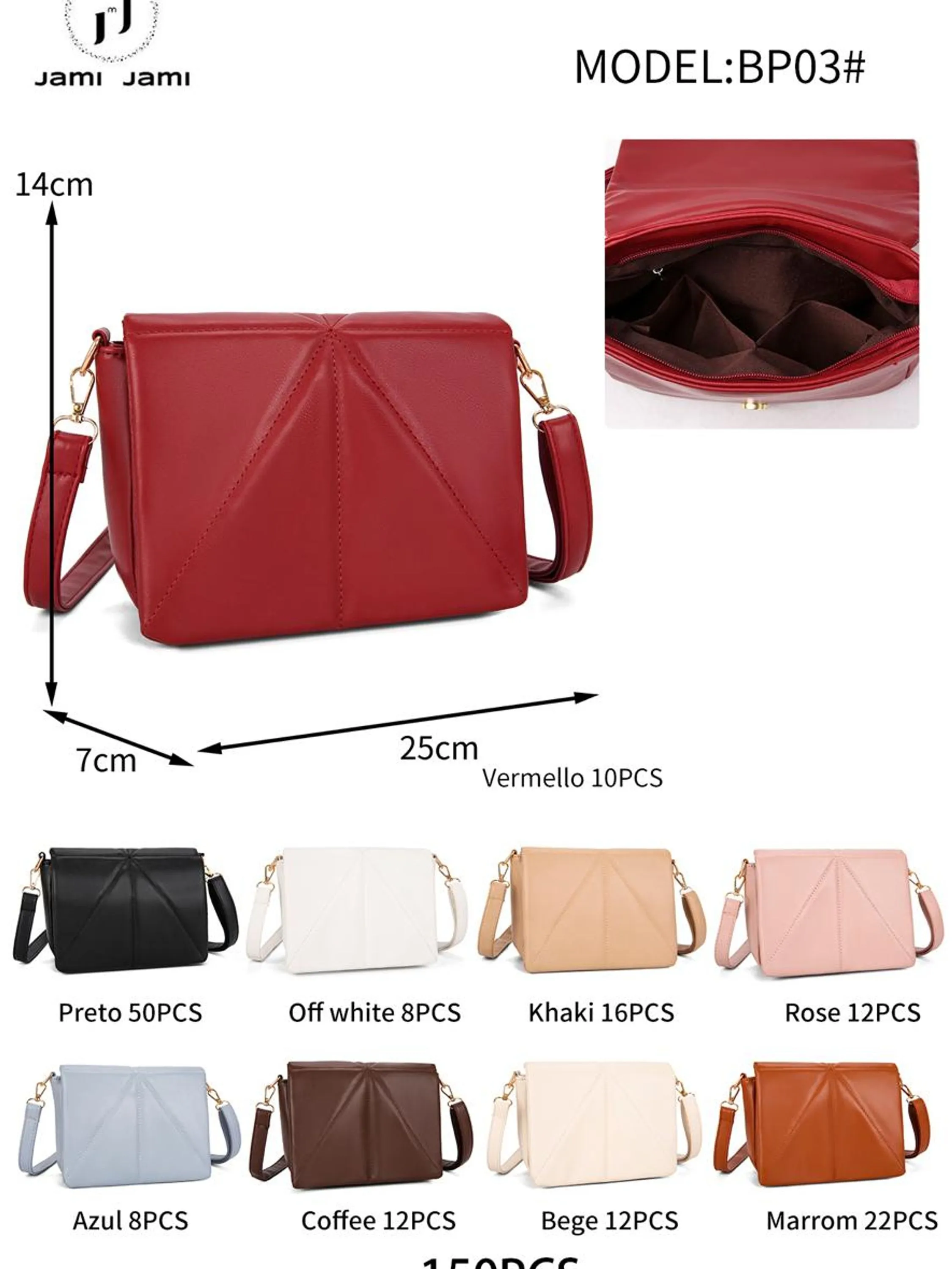 Bolsa feminina transversal BP03