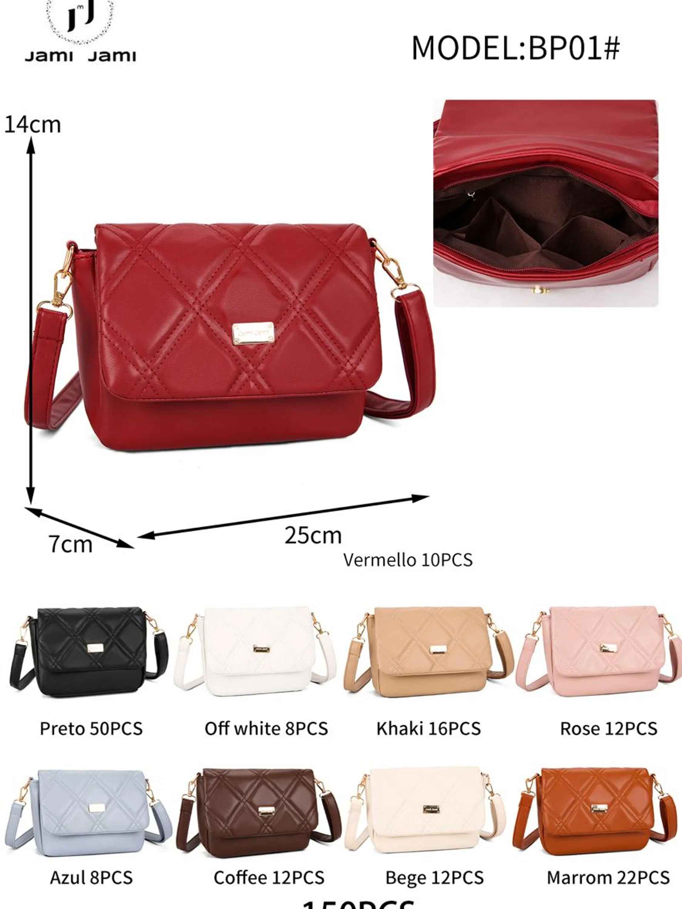 Bolsa feminina transversal BP01