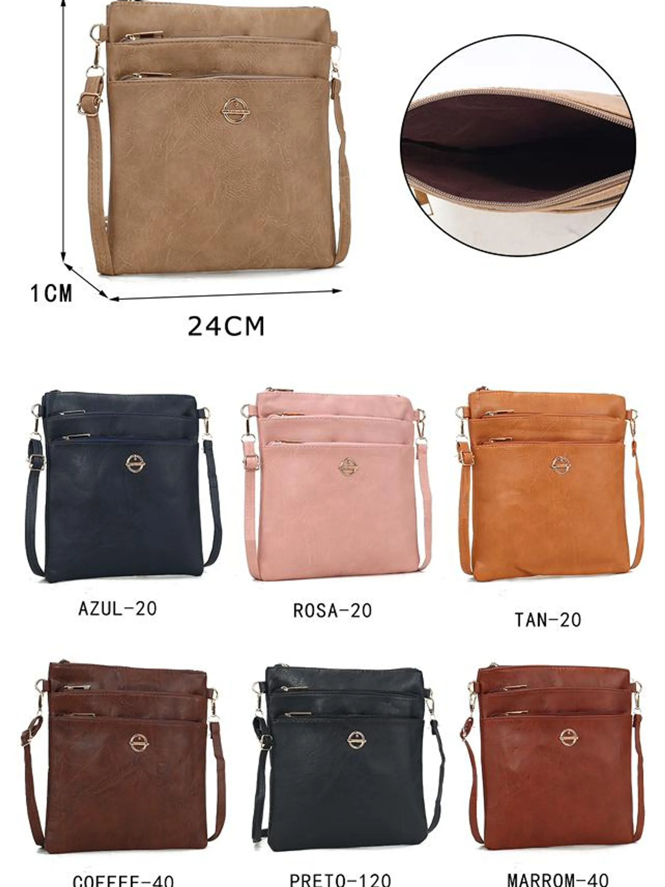 Bolsa feminina transversal T805