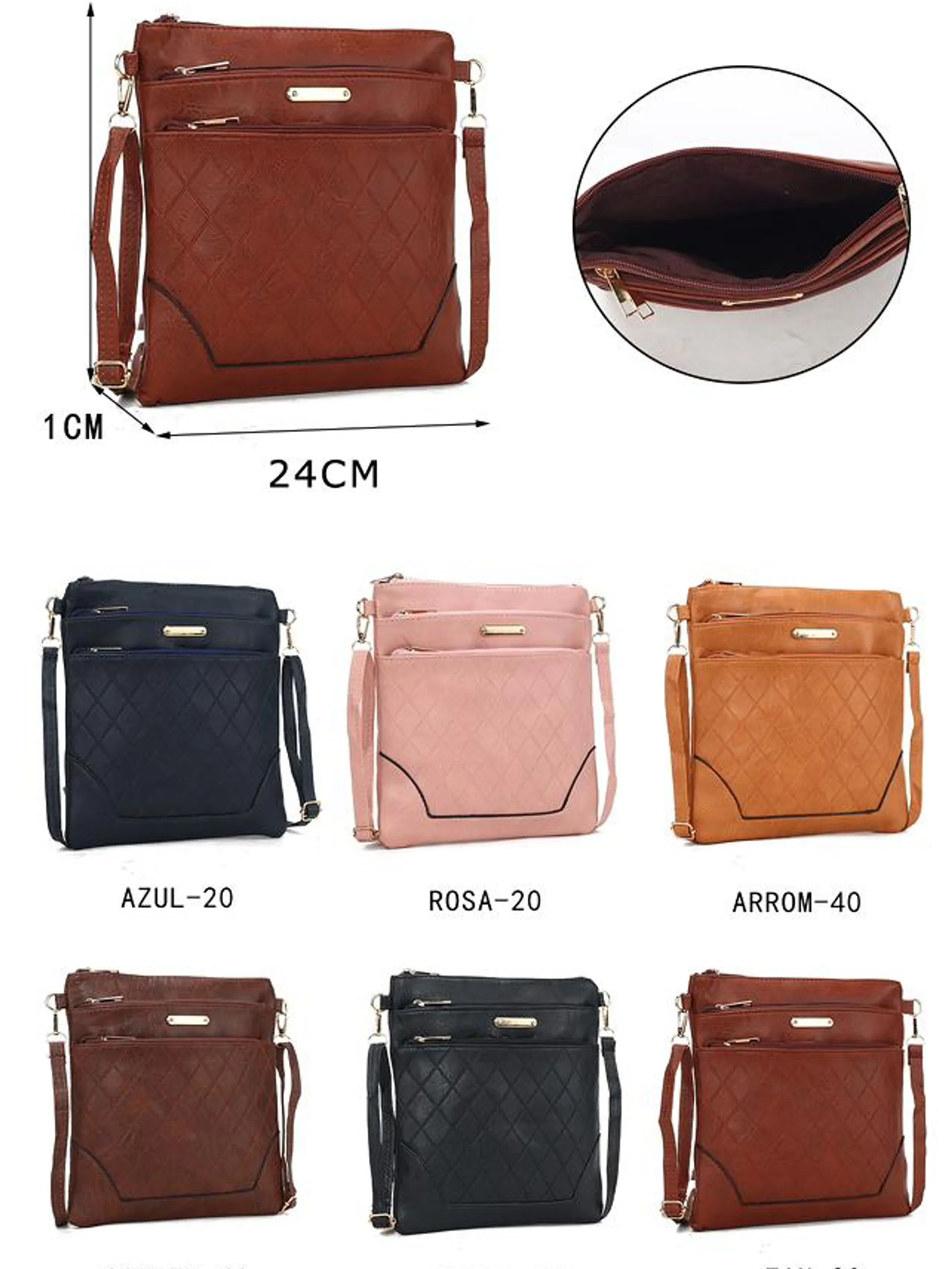 Bolsa feminina transversal T808