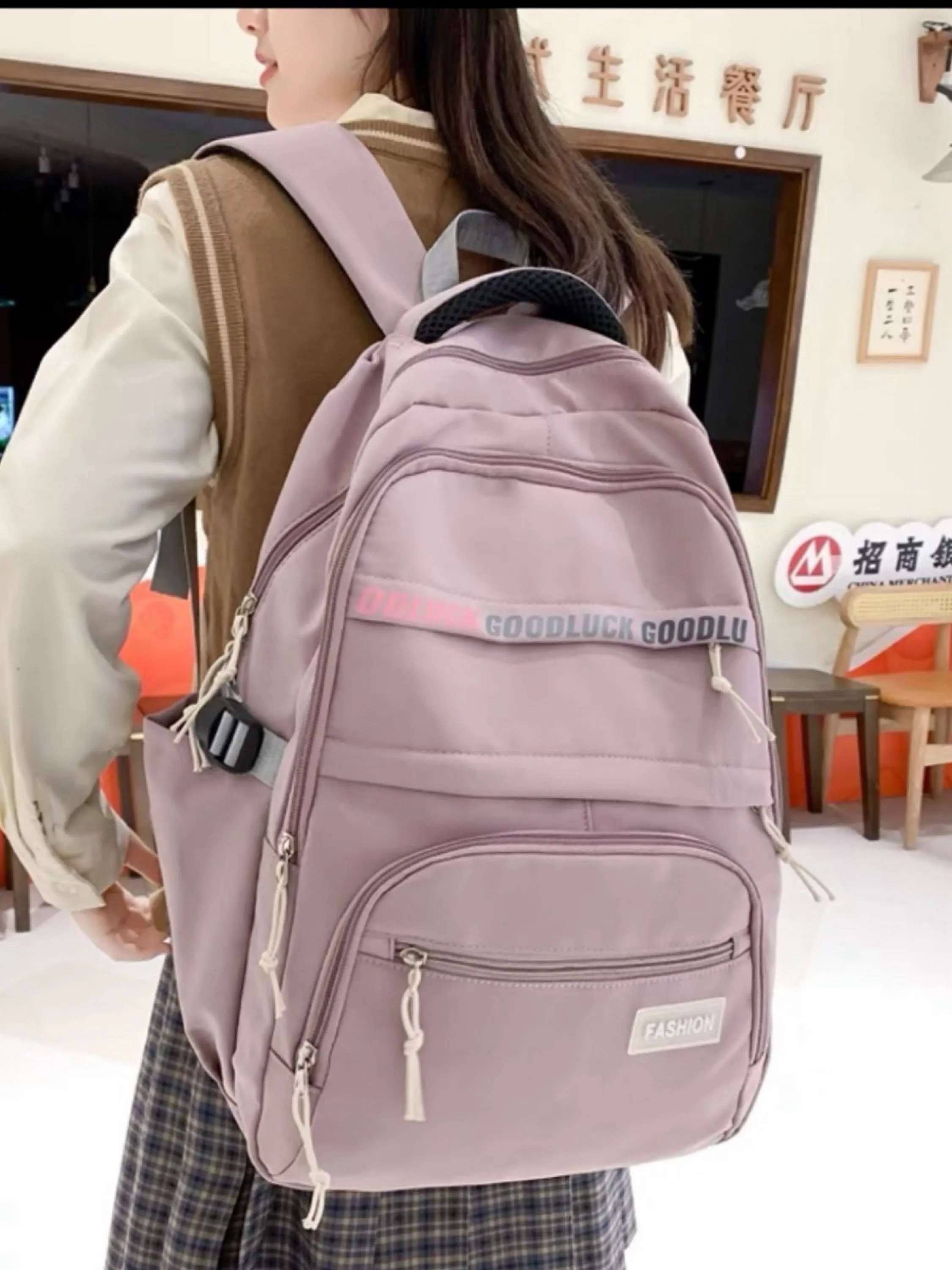 930-Mochila Bolsa Escolar De Grande Capacidade P/ Estudante Feminina Impermeável