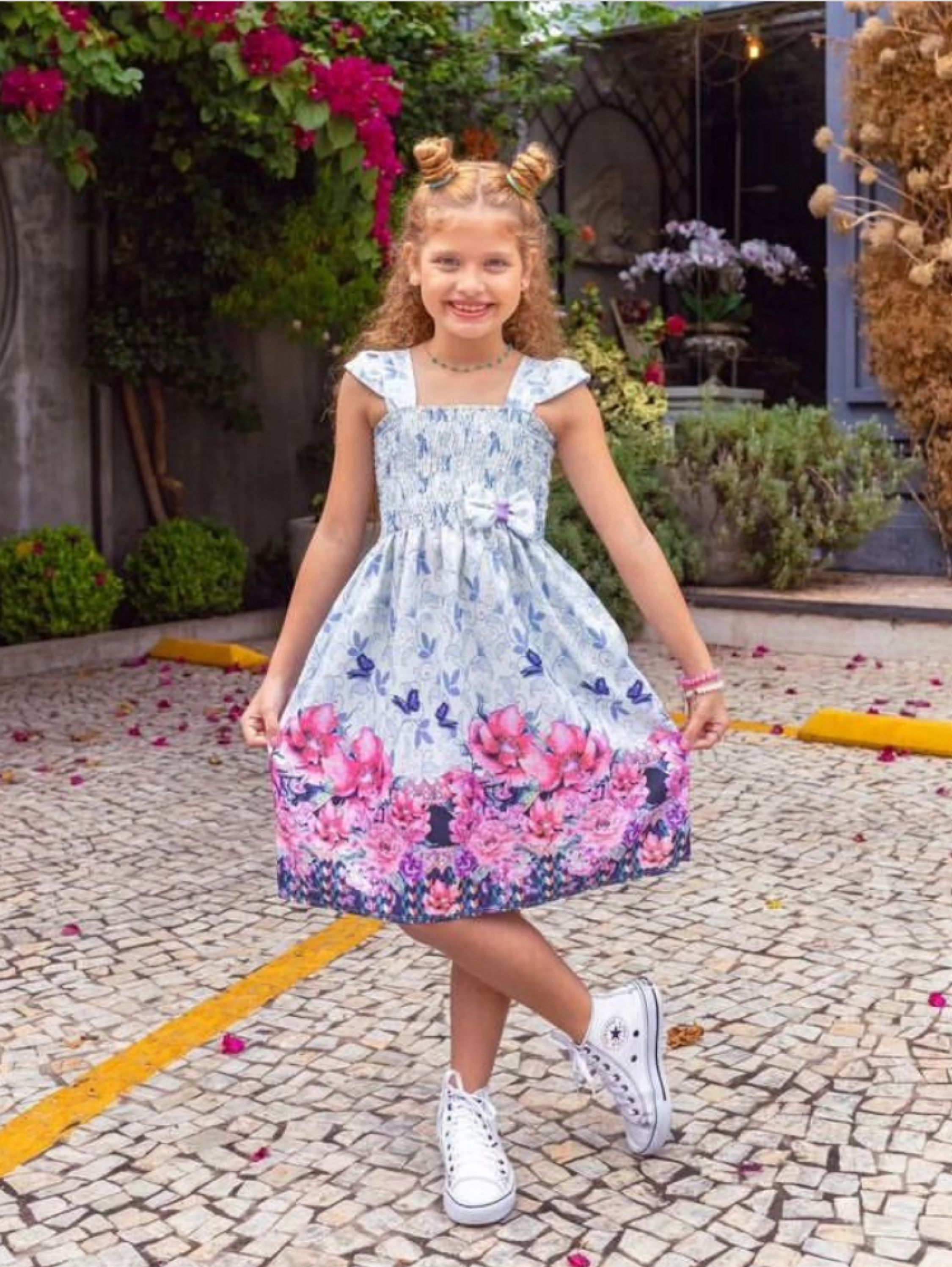 Vestido infantil estampado