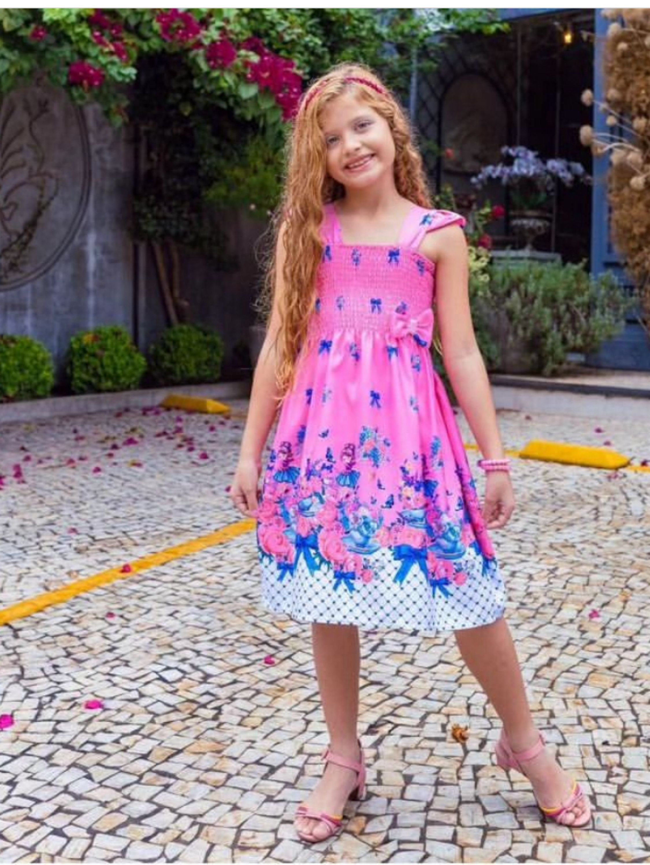 Vestido infantil estampado