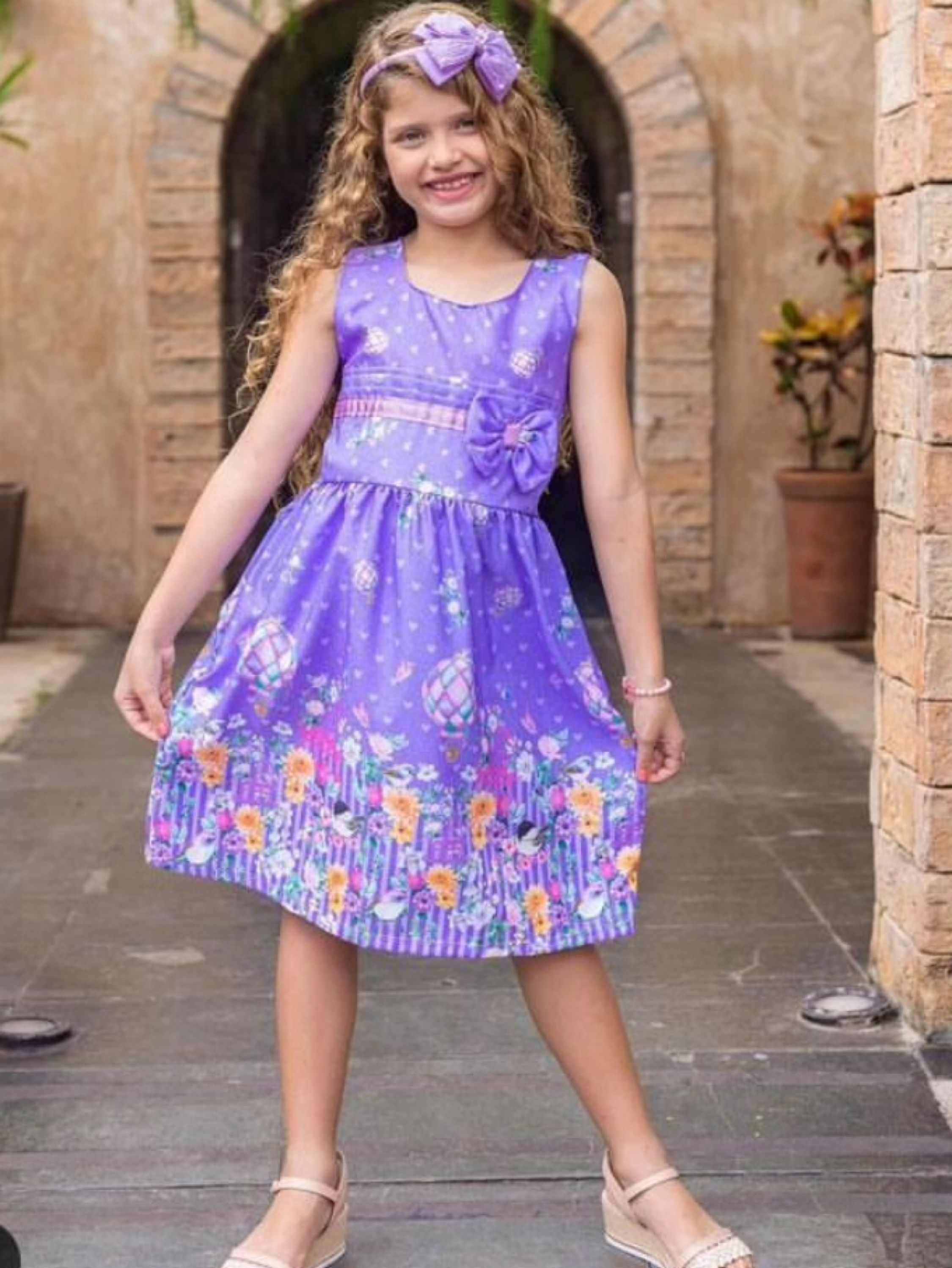 Vestido infantil estampado