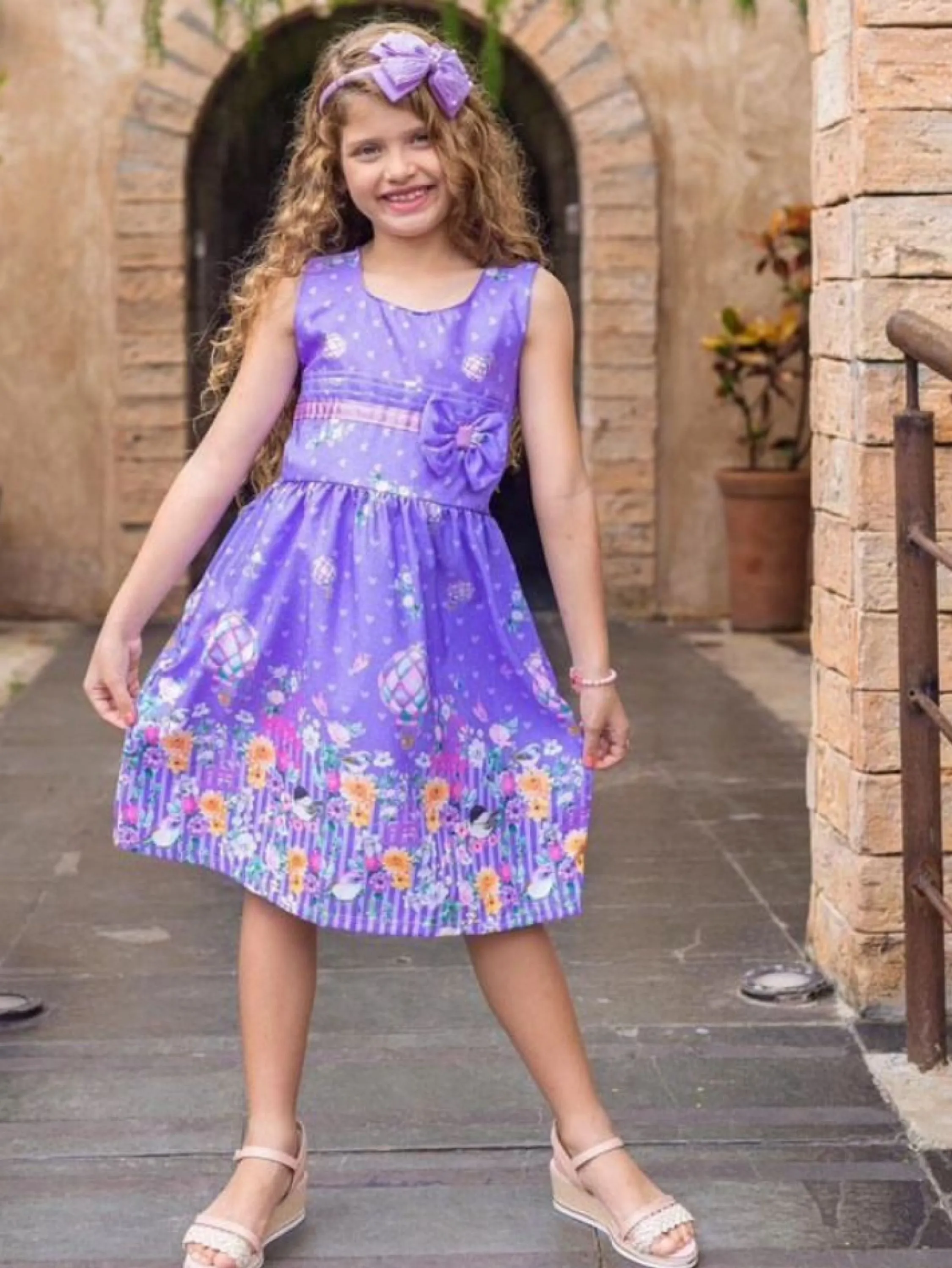 Vestido infantil estampado