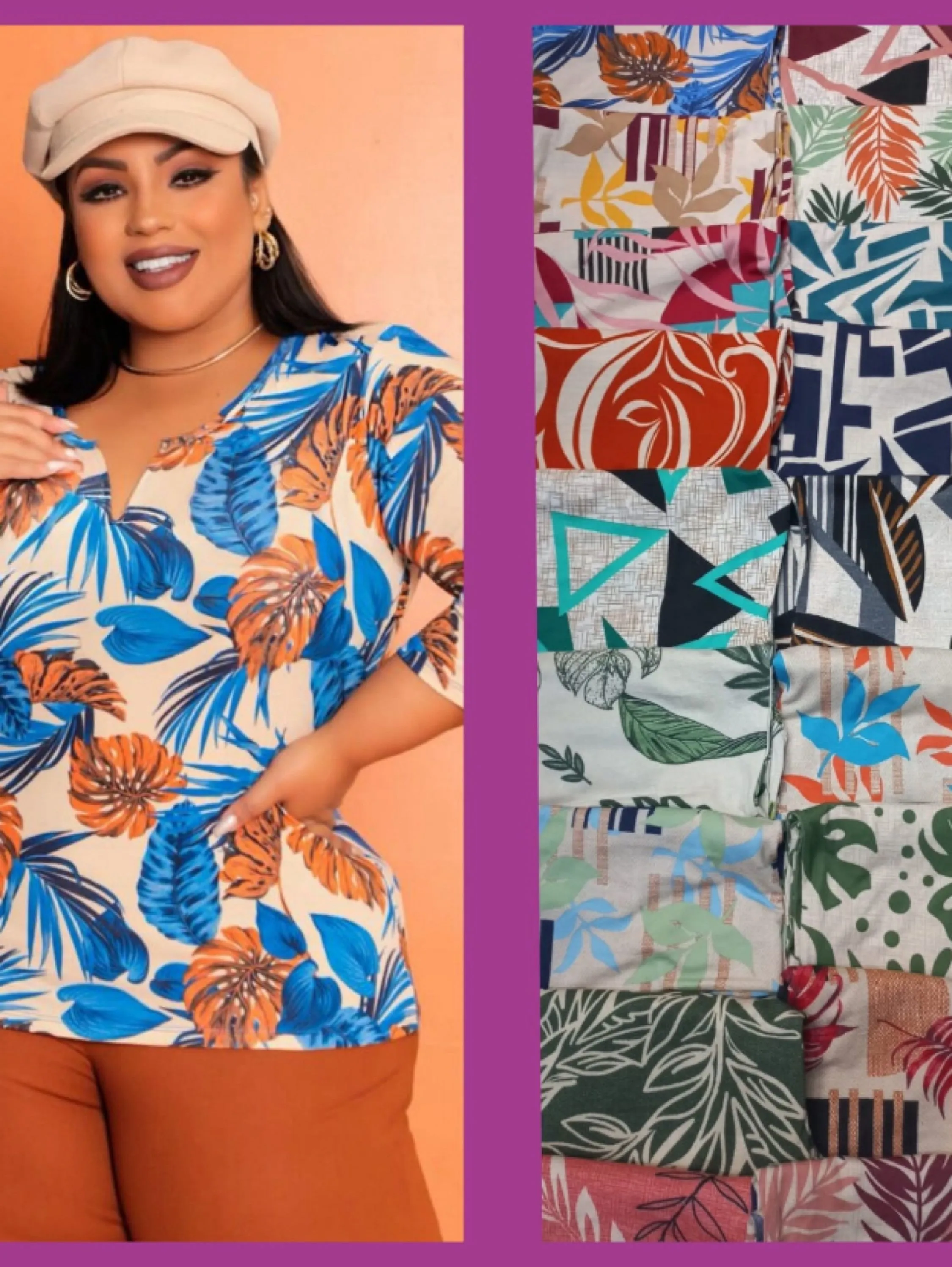 Blusa Plus Size estampada