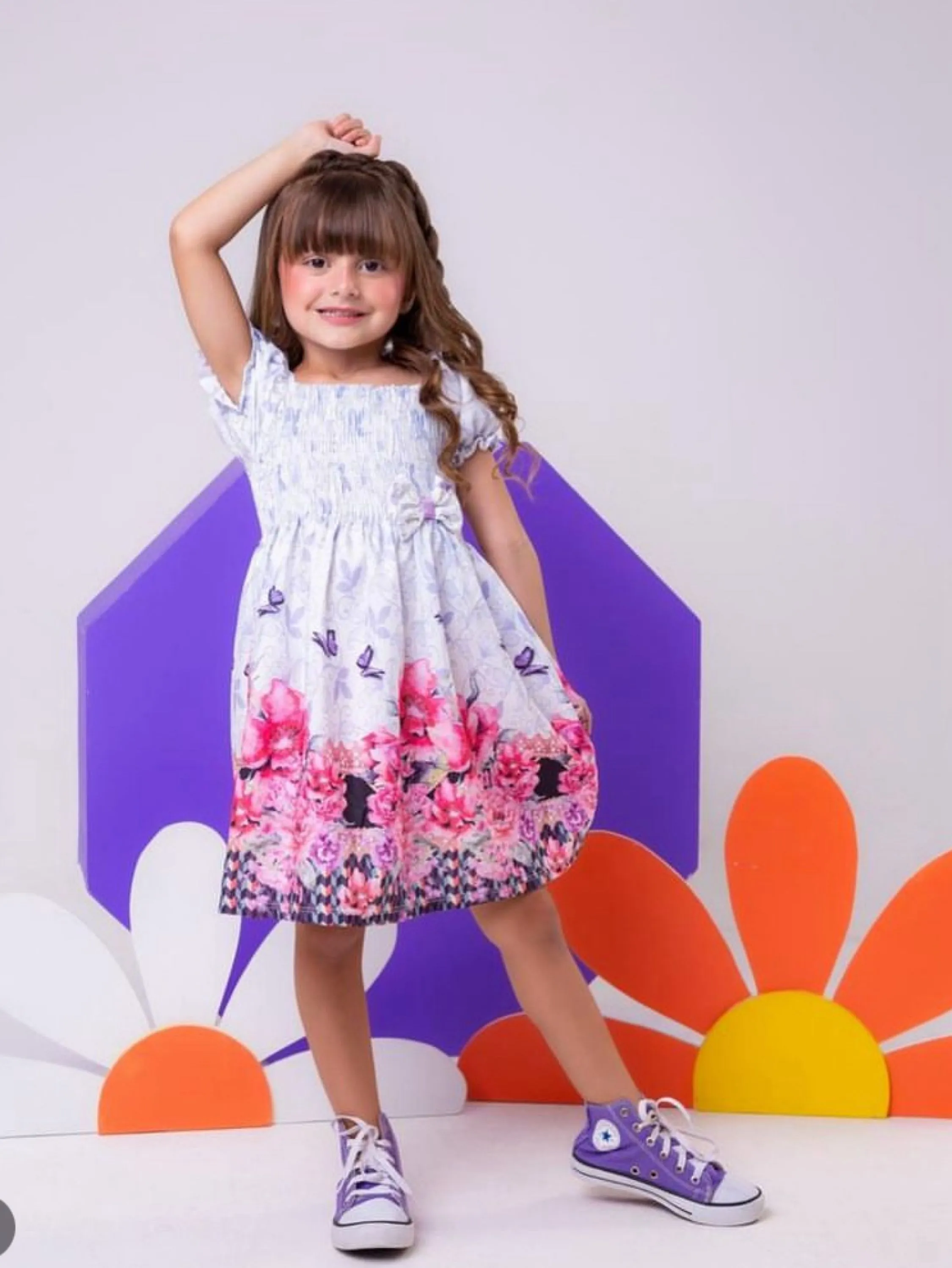 Vestido  infantil  estampado