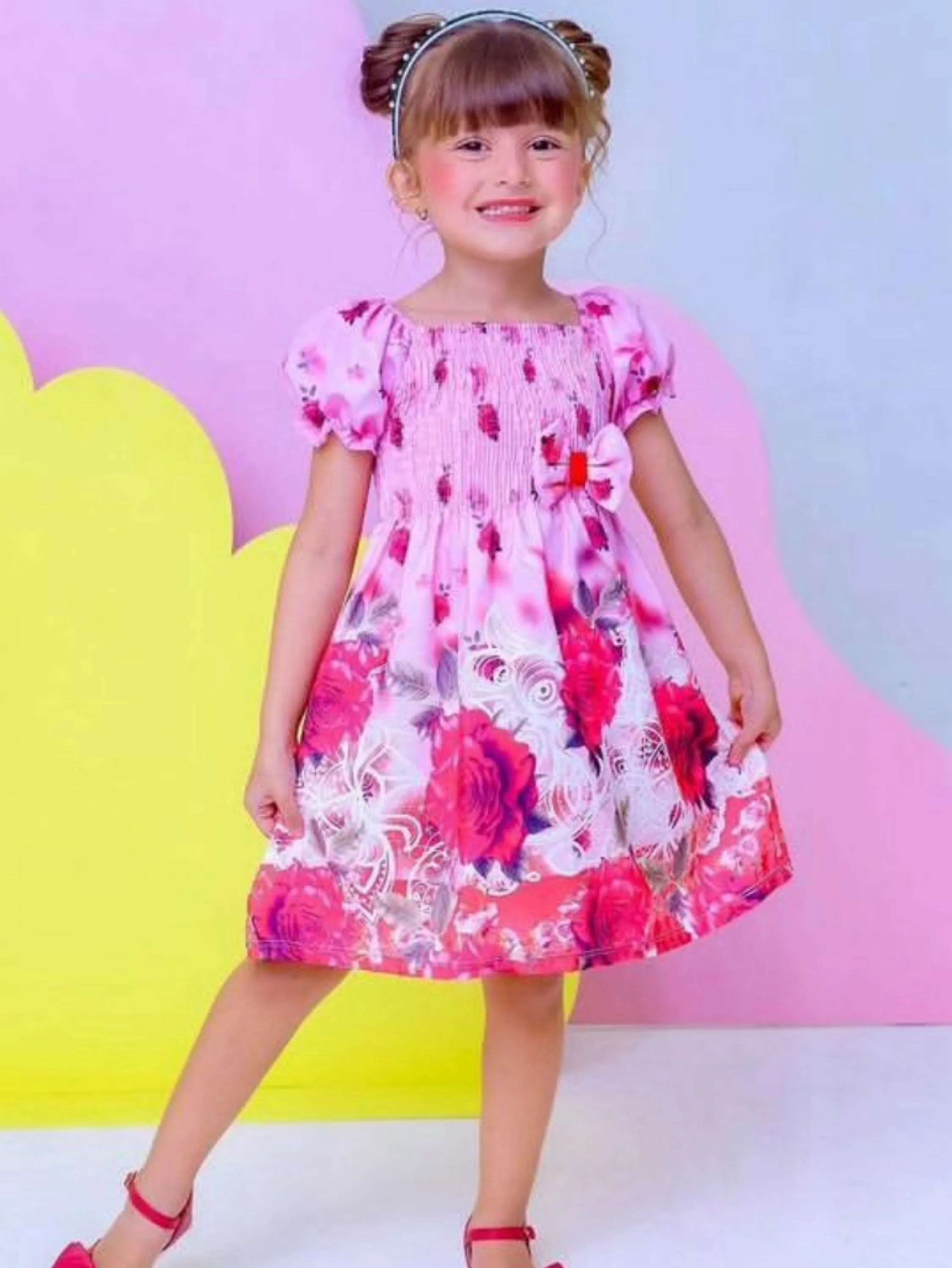 Vestido infantil estampado