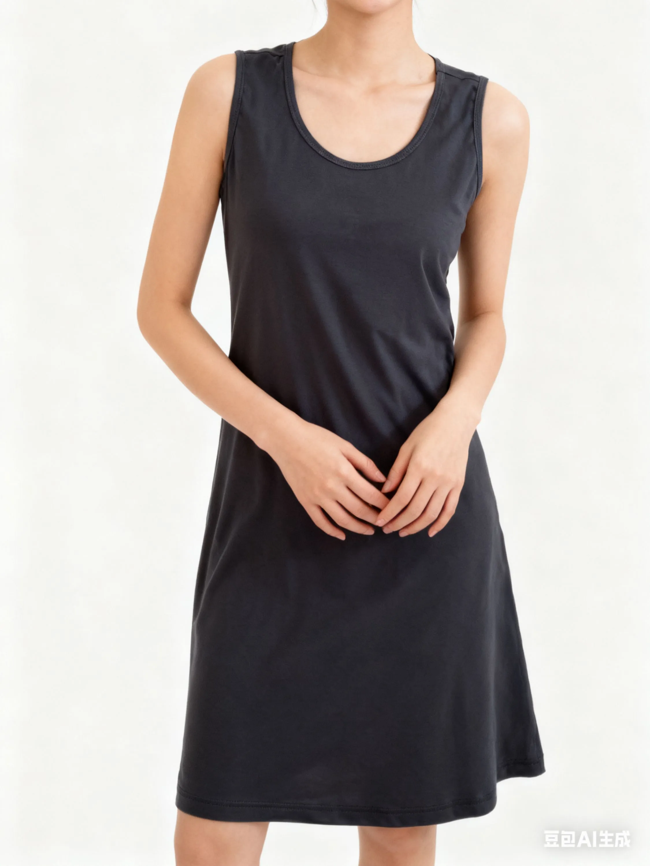 Vestido curto regata liso