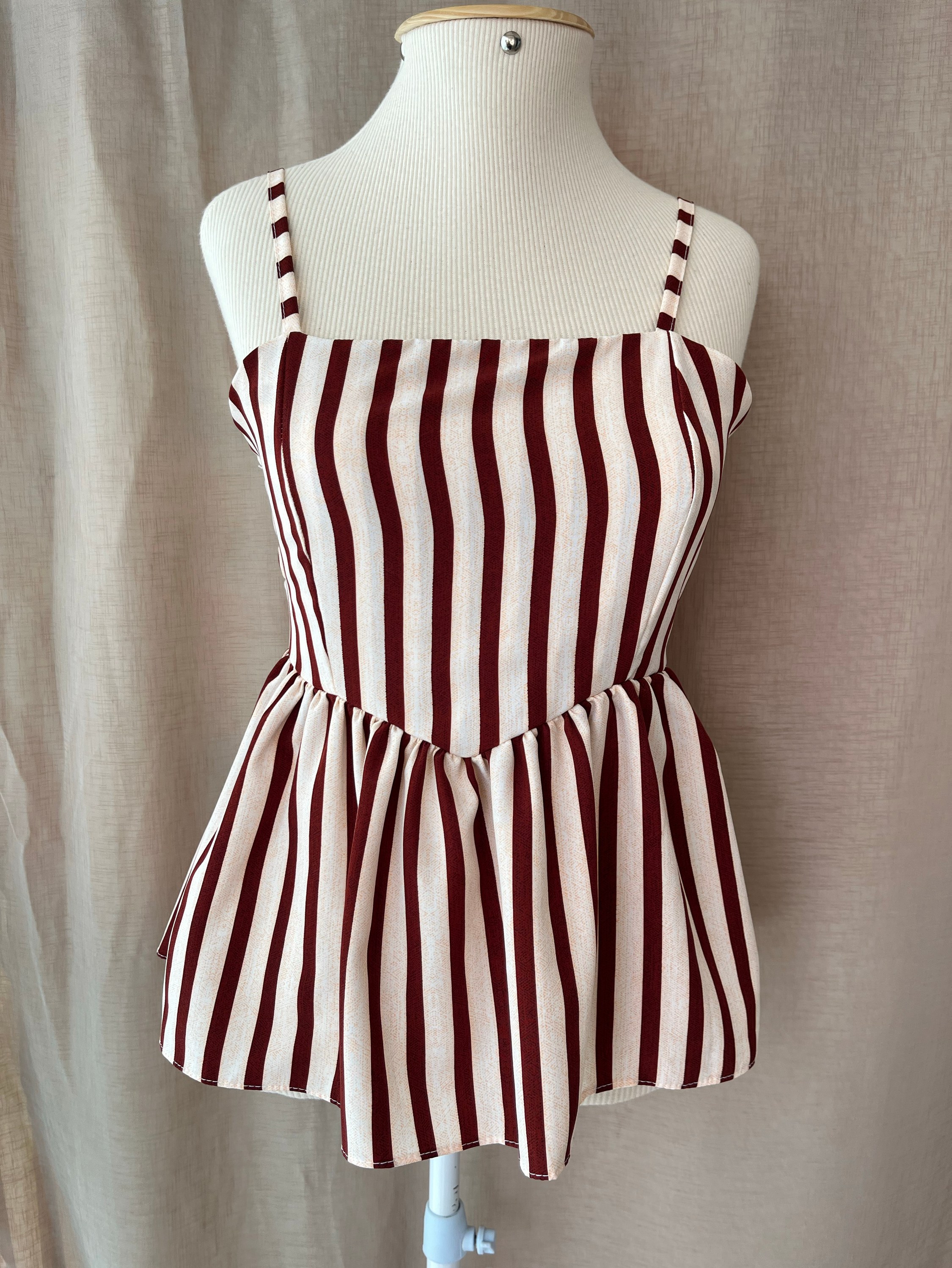 Blusa de malha crep listrada