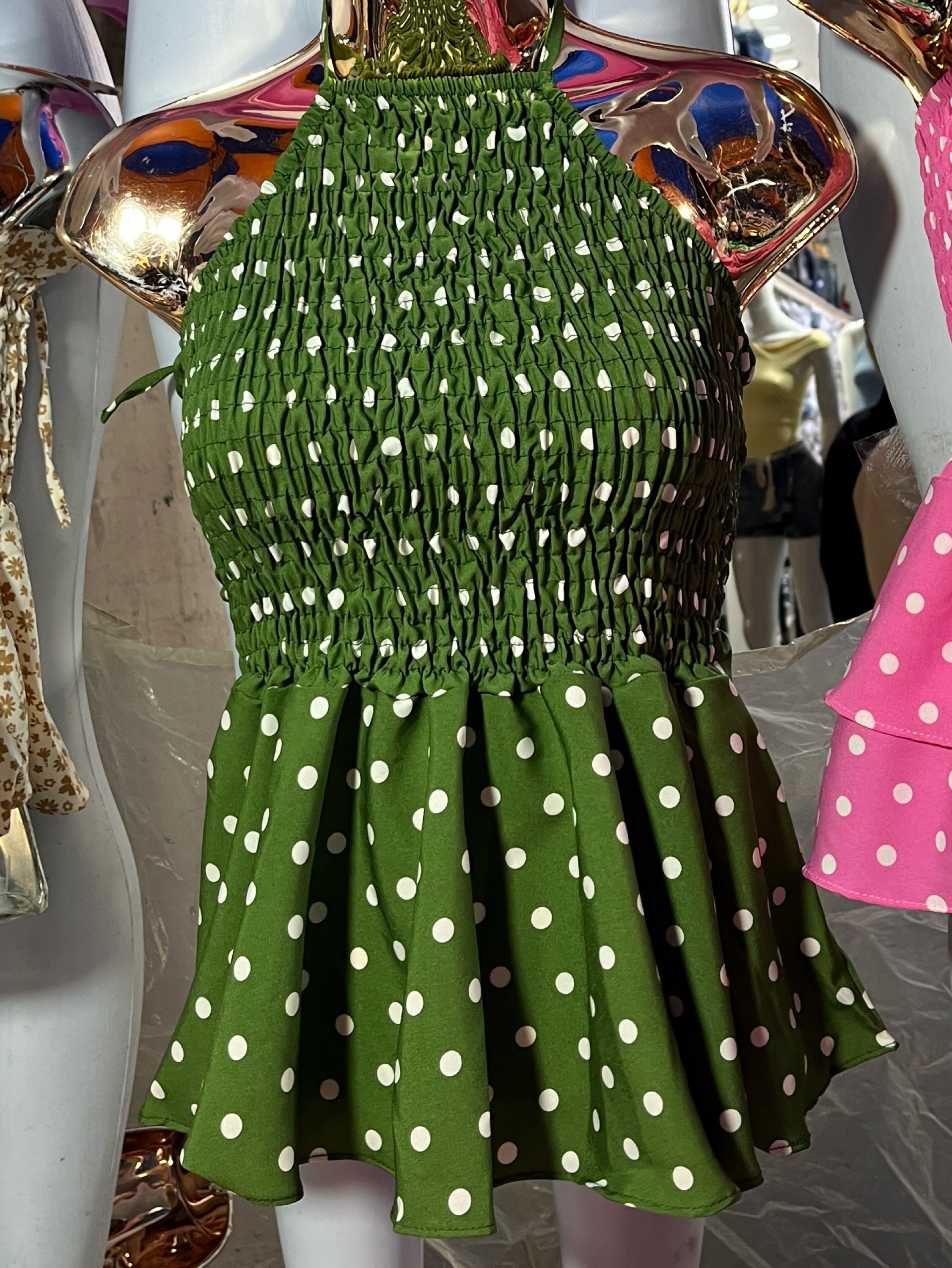 cropped bolinha gola para marra