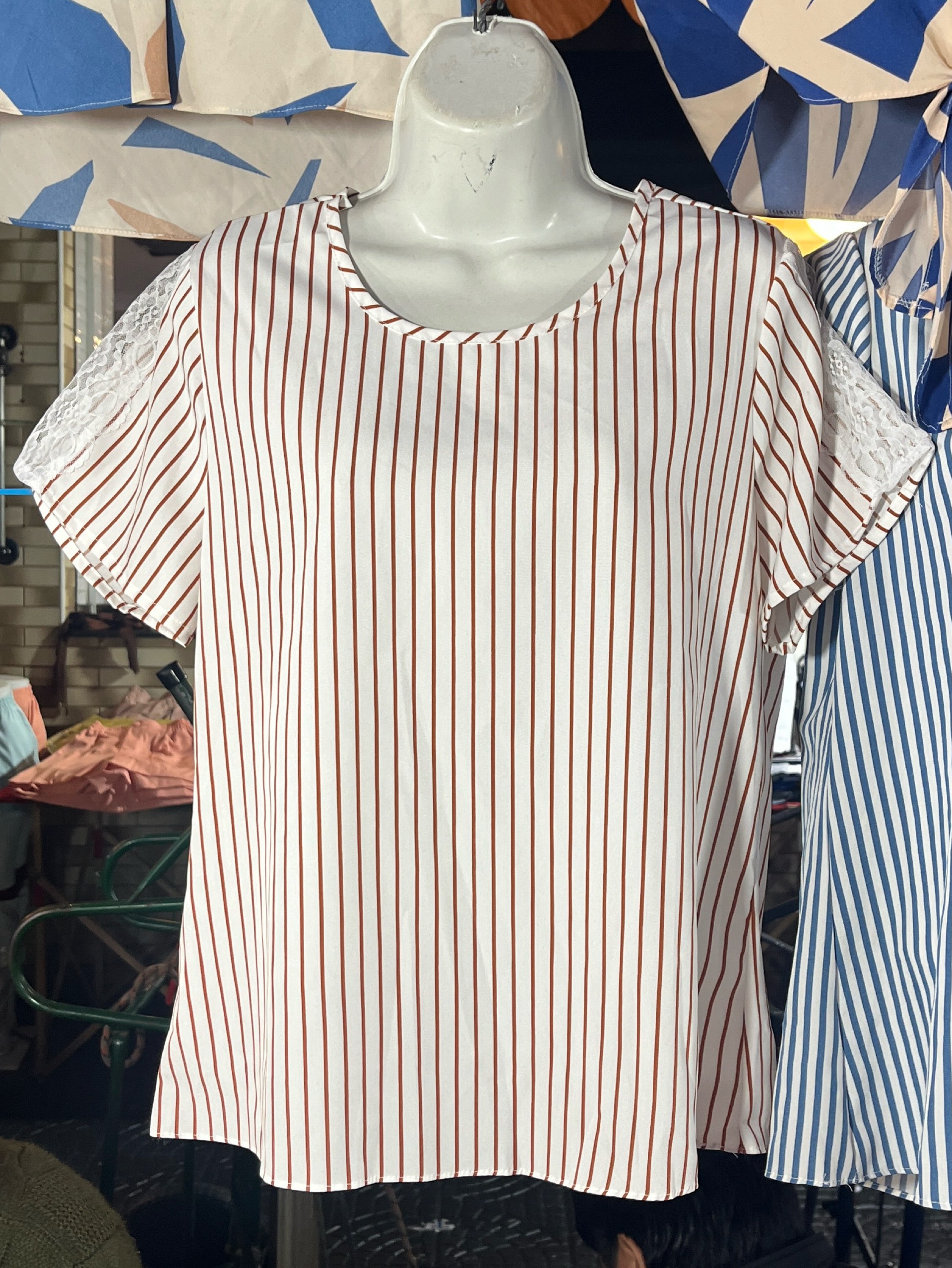 Blusa listrada reta